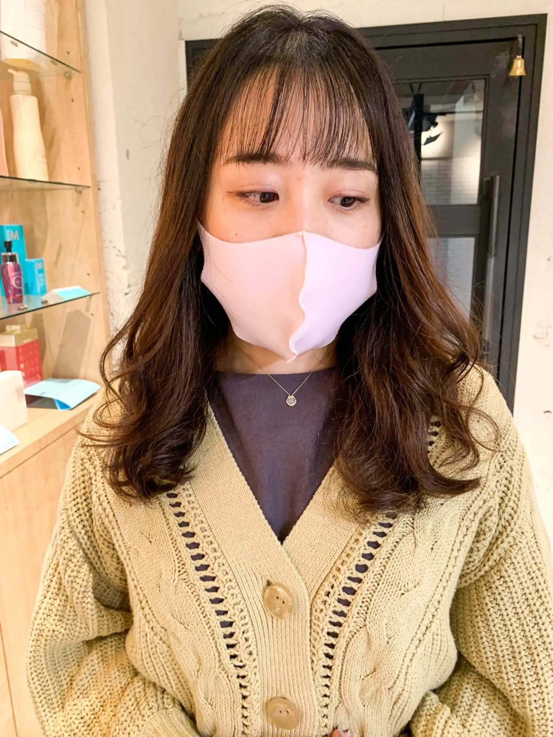 セミロング パーマ ヘアアレンジ セミロングパーマ yuka .のヘアスタイル