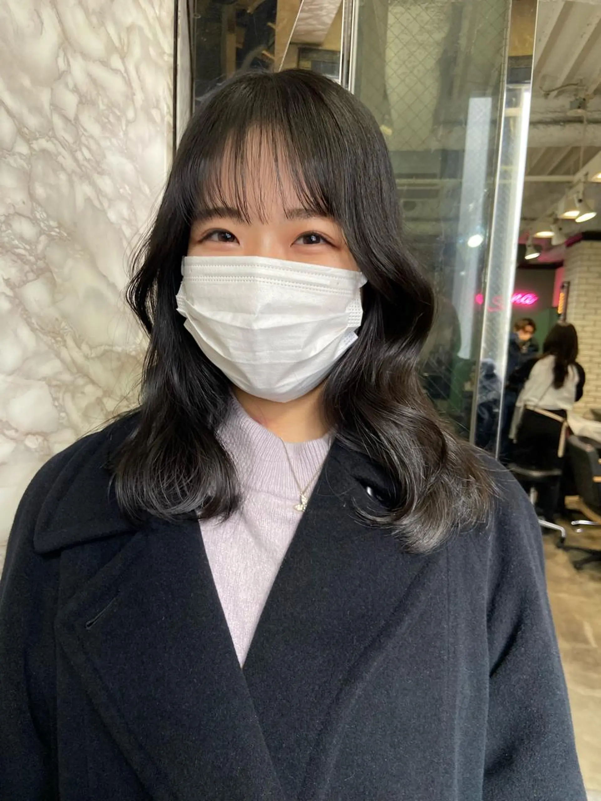 セミロング 地毛風艶カラー🌿 喜多夏海のヘアスタイル