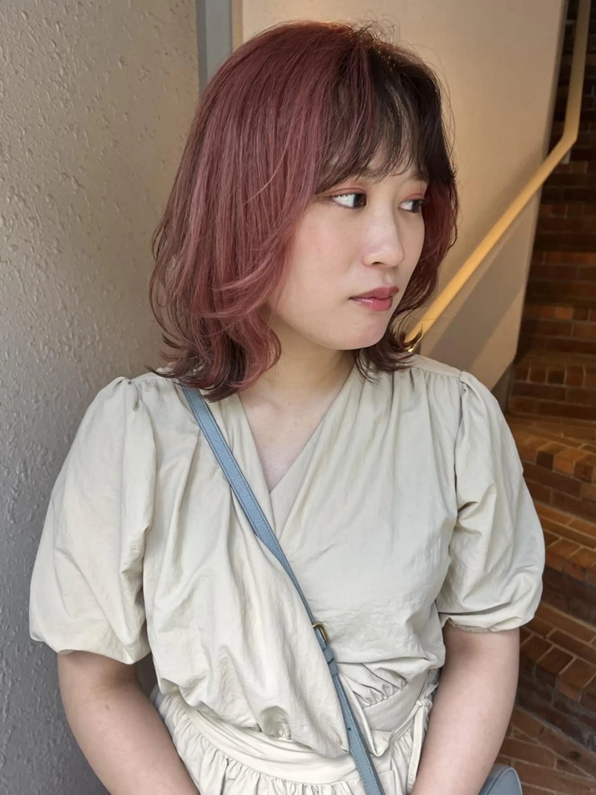 ミディアム カラー カット ヘアカラー トリートメント ﾊｲﾄｰﾝ/ｼｮｰﾄ 村上淳乃🐥のヘアスタイル