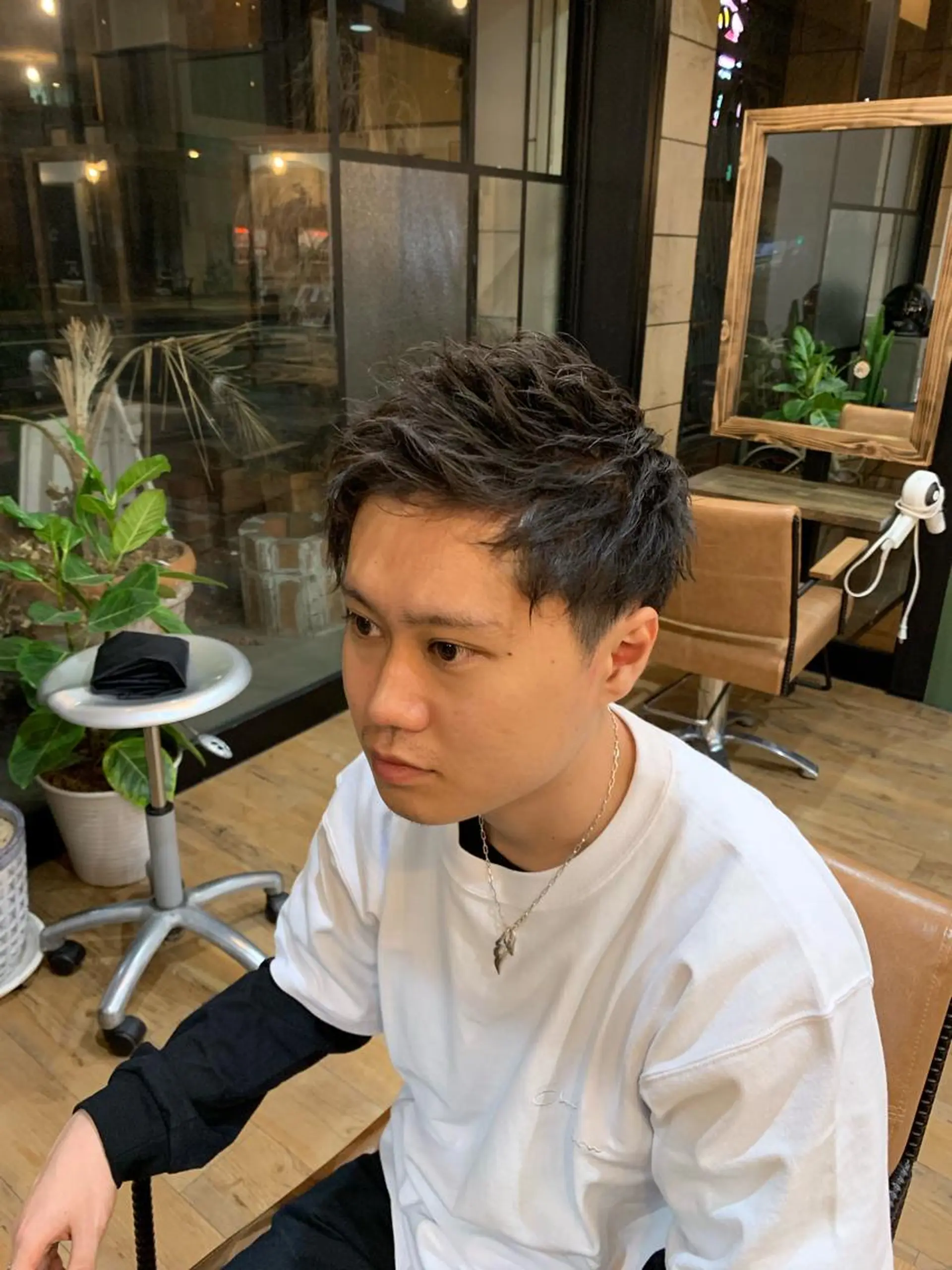 ショート パーマ メンズ メンズパーマ カット パーマ SHIAN立川　及川 17時〜限定のヘアスタイル