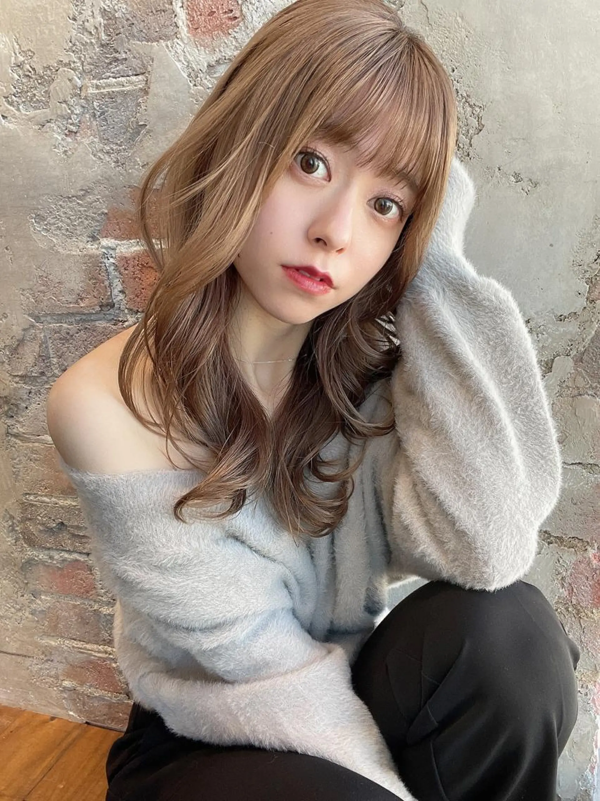 セミロング カット トリートメント モテ髪🤍こなれヘア 藤山裕大のヘアスタイル