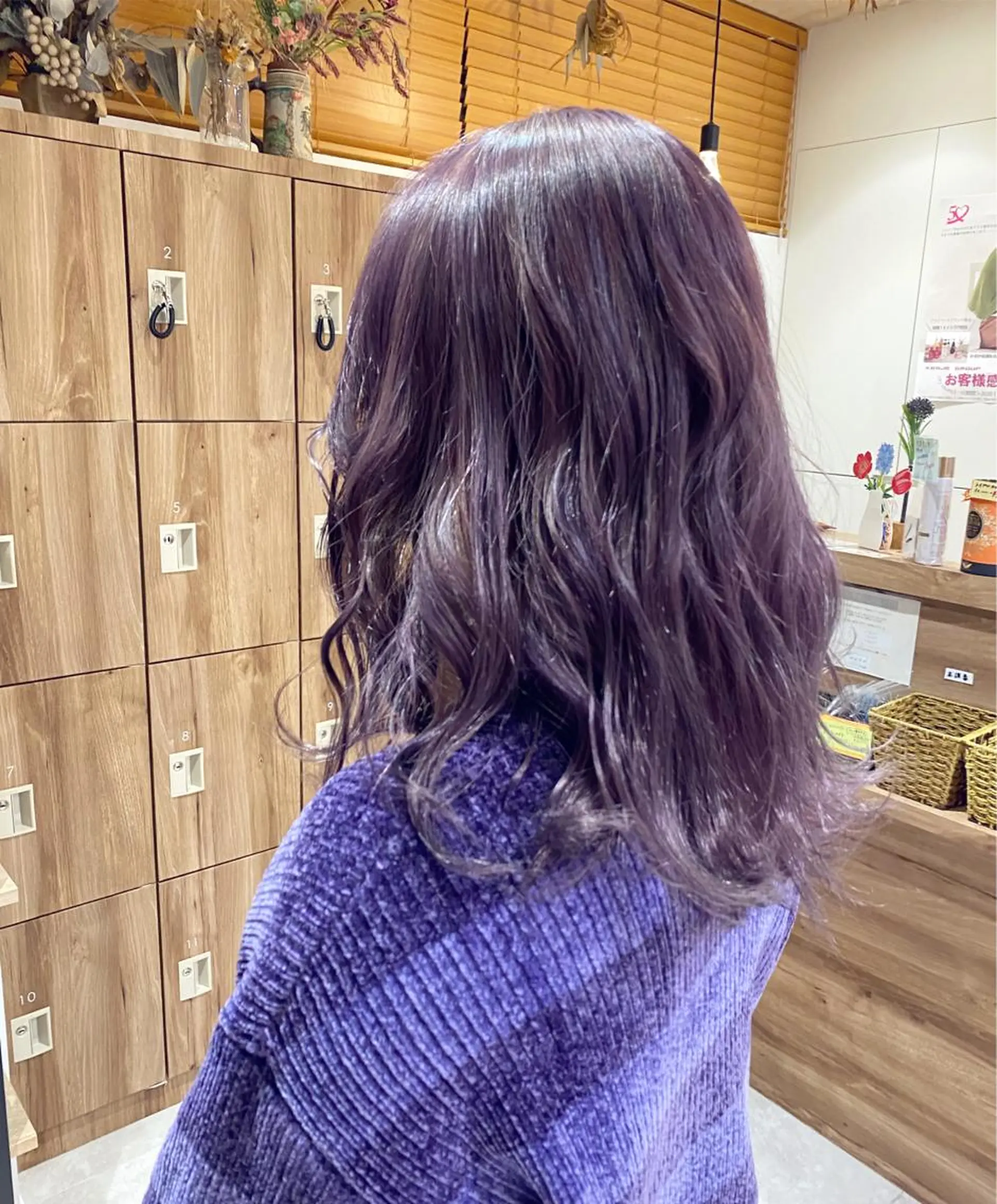 ミディアム カラー パーマ ハイトーンカラー ヘアカラー トリートメント ヘッドスパ パーマ指名No1 /namiのヘアスタイル