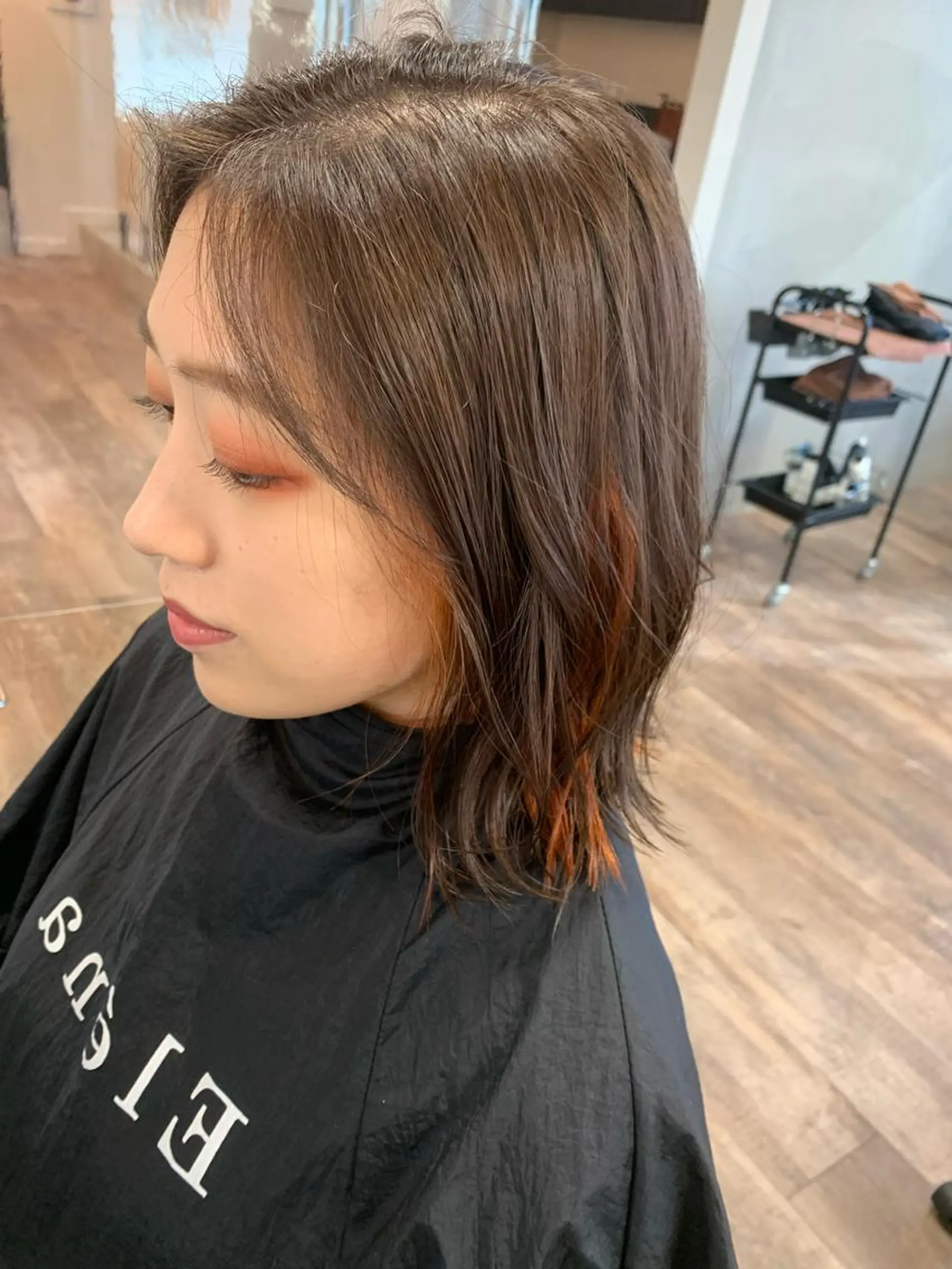 カラー インナーカラー GO TODAY  SHAIR SALON 梅田NU茶屋町店所属・田中成美/レイヤー カット/透明感カラーのヘアスタイル