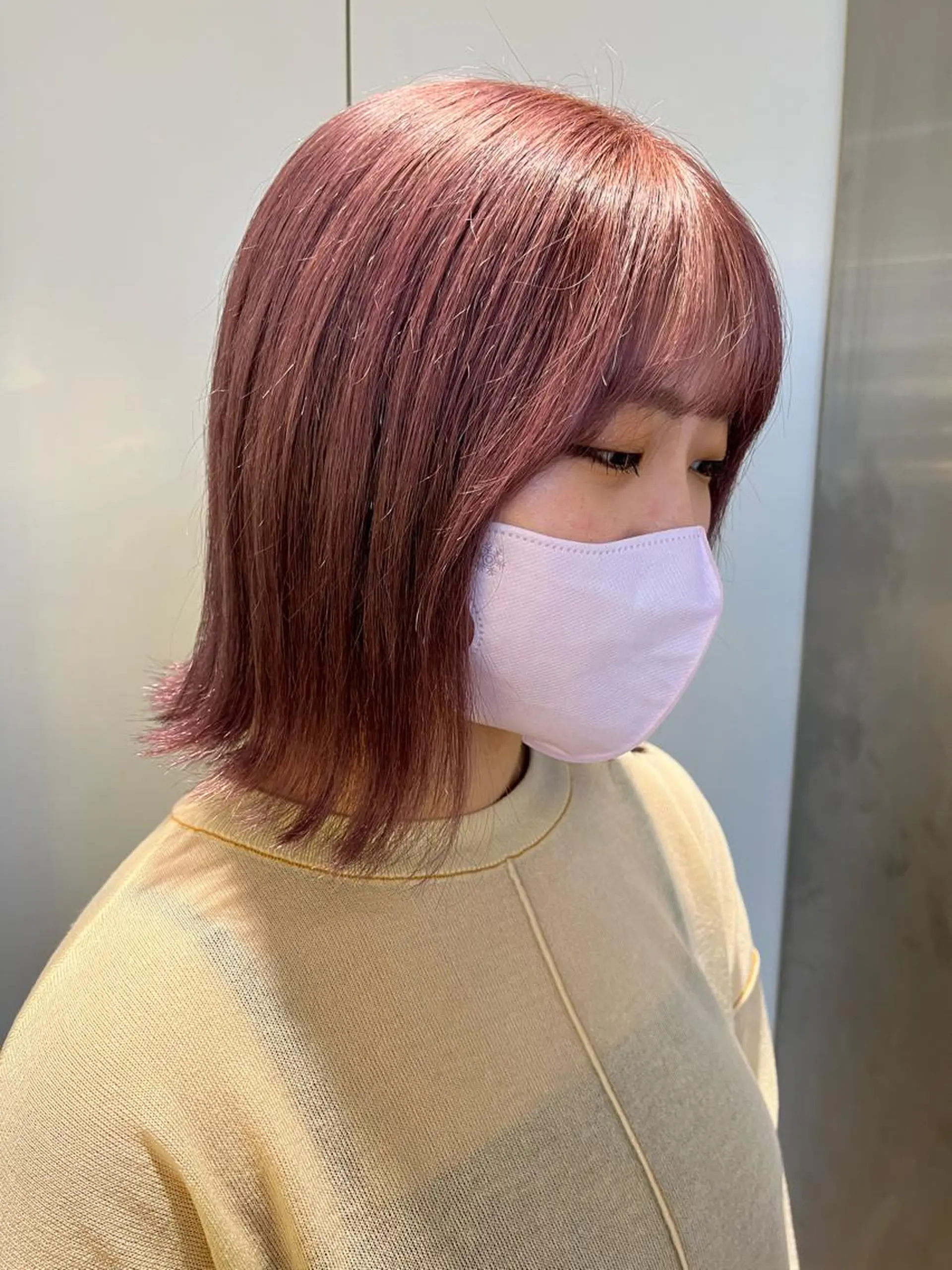 カラー ブリーチ ピンクカラー dot .tokyo所属・中村 彩夏のヘアスタイル