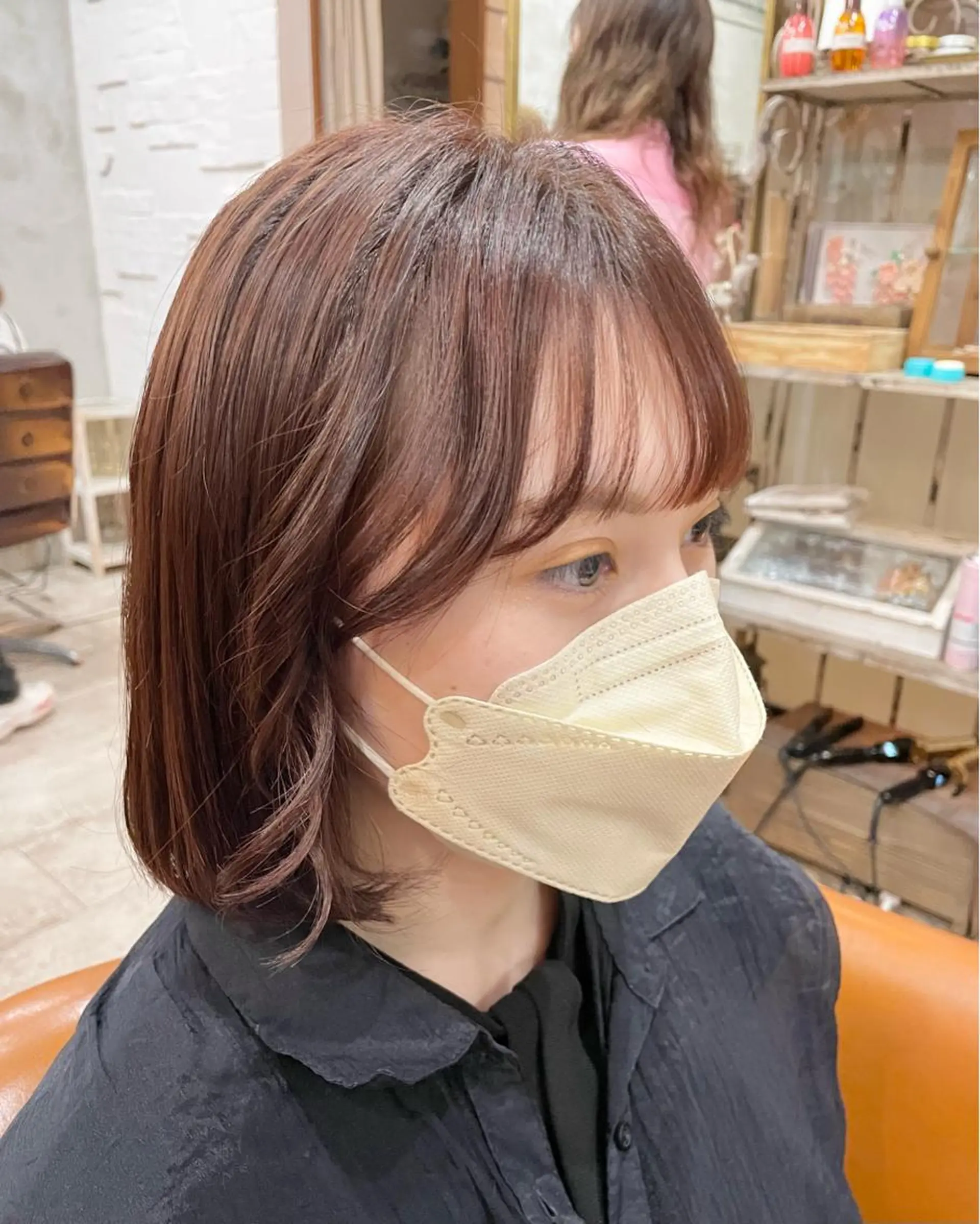 ショート カット ヘアカラー トリートメント 【ピンク/韓国ヘア/ ヘアセット】亜海のヘアスタイル