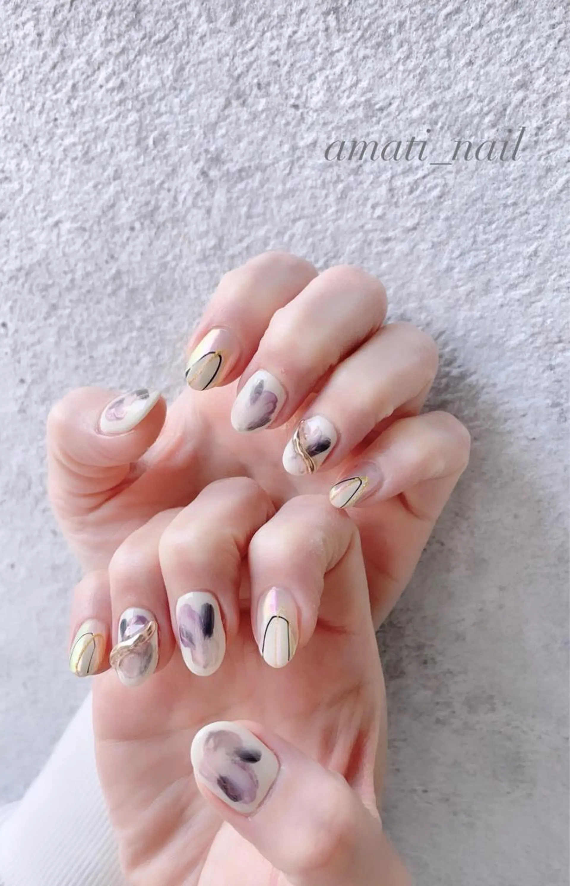 ネイル フットネイル ジェルネイル グラデーション マグネットネイル ミラーネイル ハンドネイル amati_nail TAKAKOのネイルデザイン