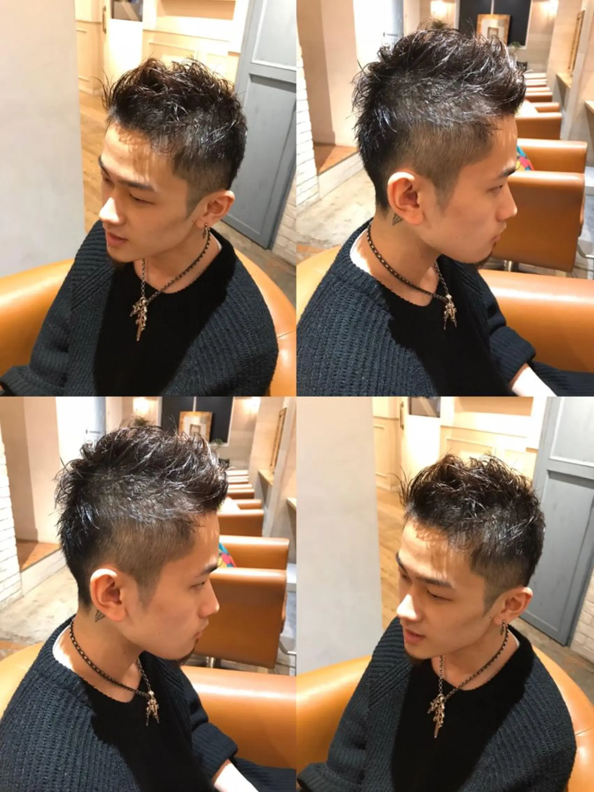 ショート カラー パーマ ヘアアレンジ メンズ 🔥メンズパーマ特 化🔥渡辺一翔🔥のヘアスタイル