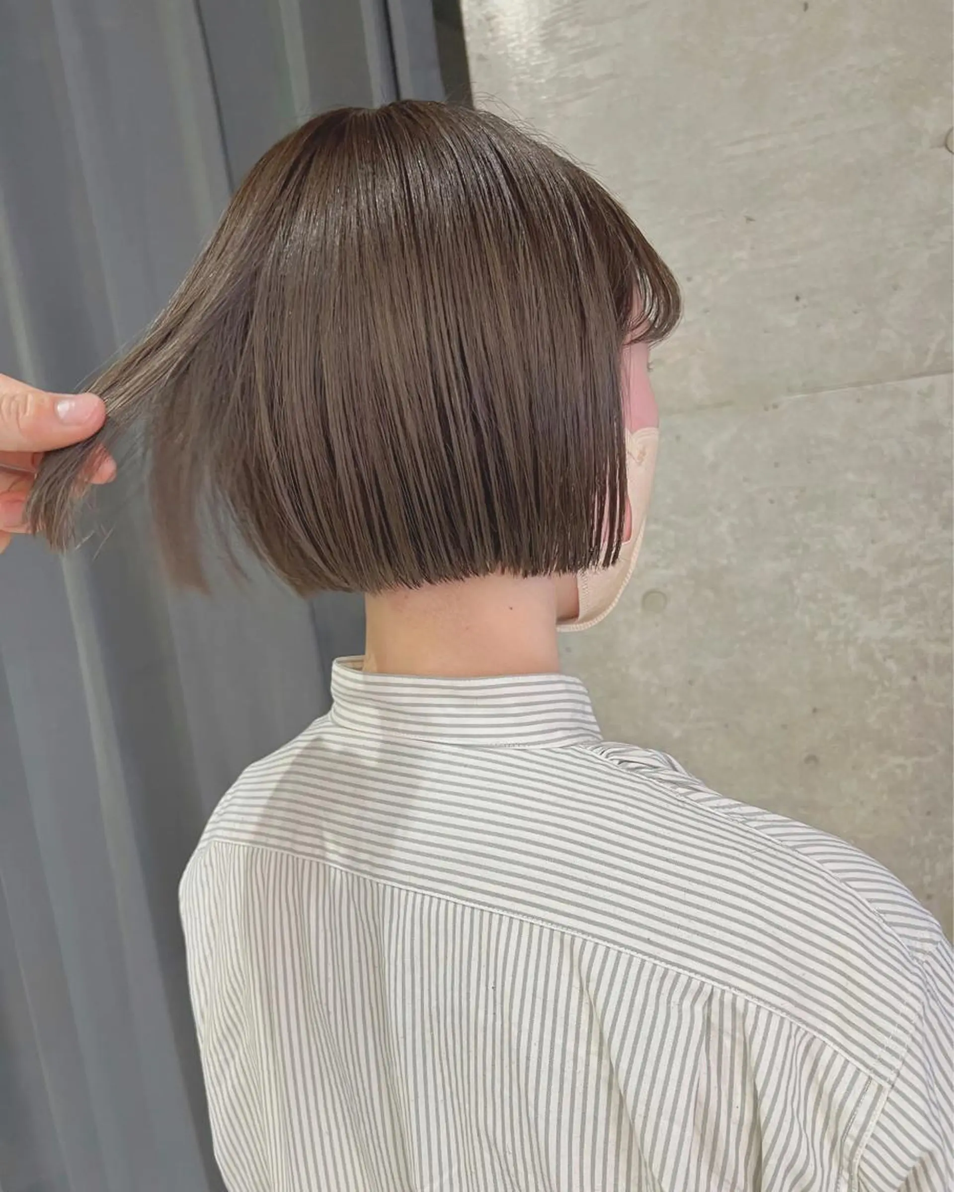 ショート カラー ボブパーマコテ巻き風 パーマNo1深江秀平のヘアスタイル