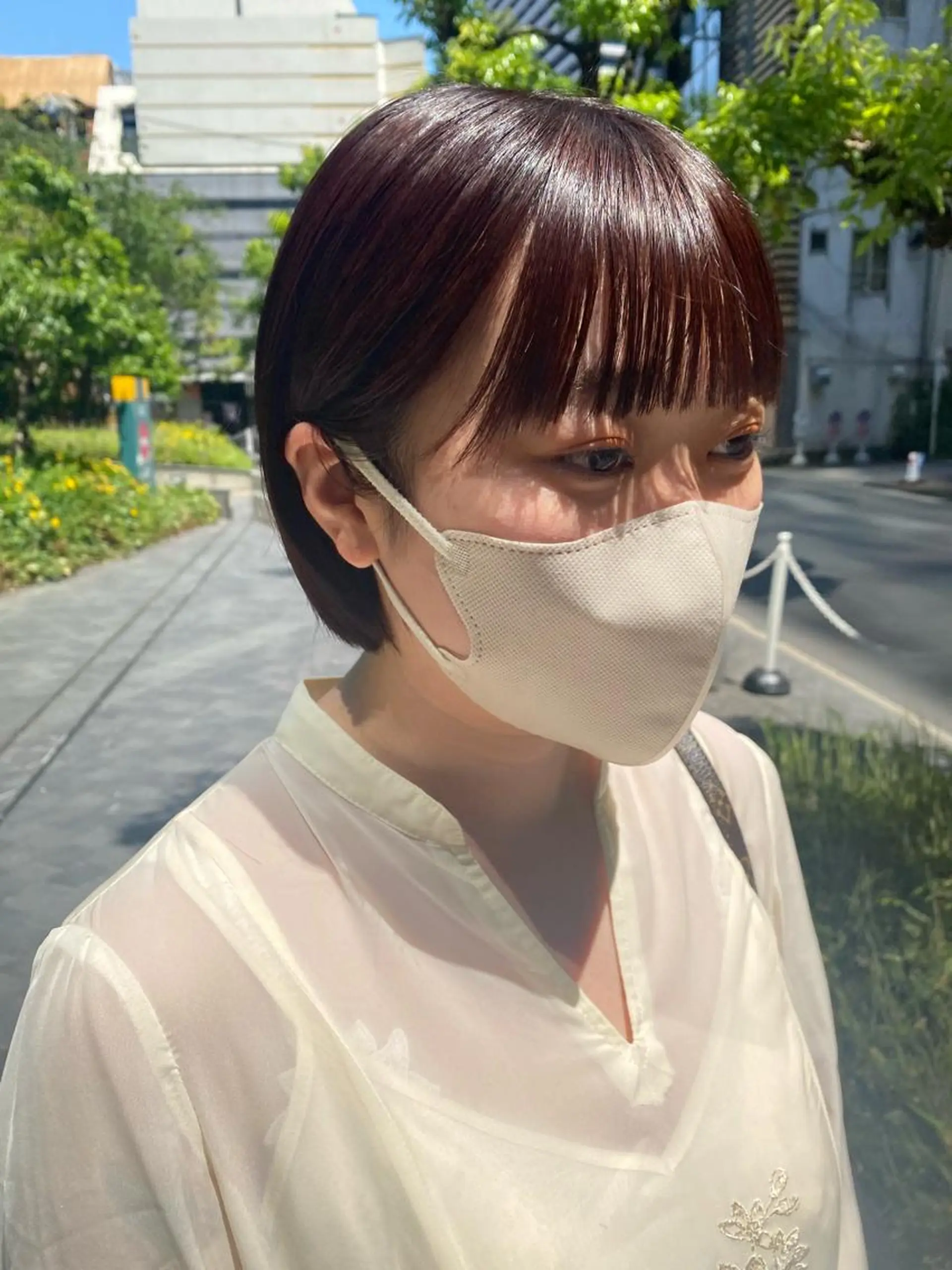 ショート 透明感ニュアンス 柔らかstyle🤍のヘアスタイル