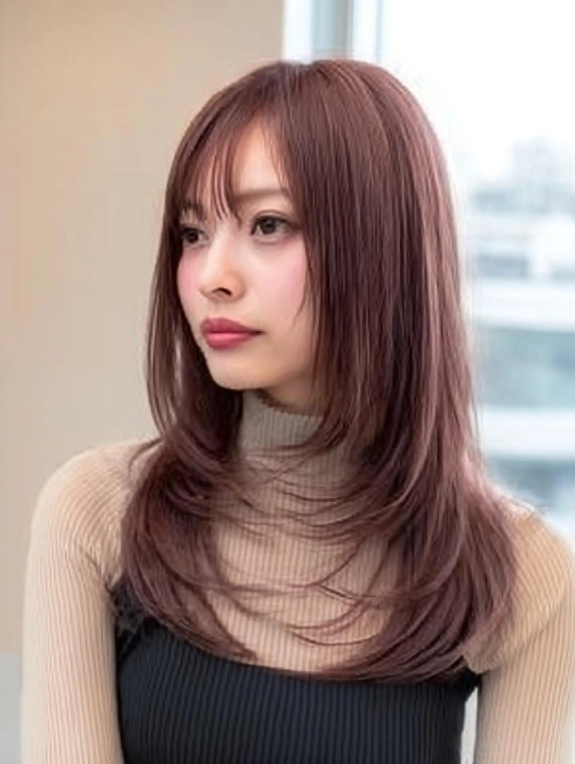 セミロング ハッシュカット 髪質改善 レイヤーカット 縮毛矯正 トリートメント ヘアカラー 生艶髪＆レイヤー🔔 渋谷お薦めNo.1✨のヘアスタイル