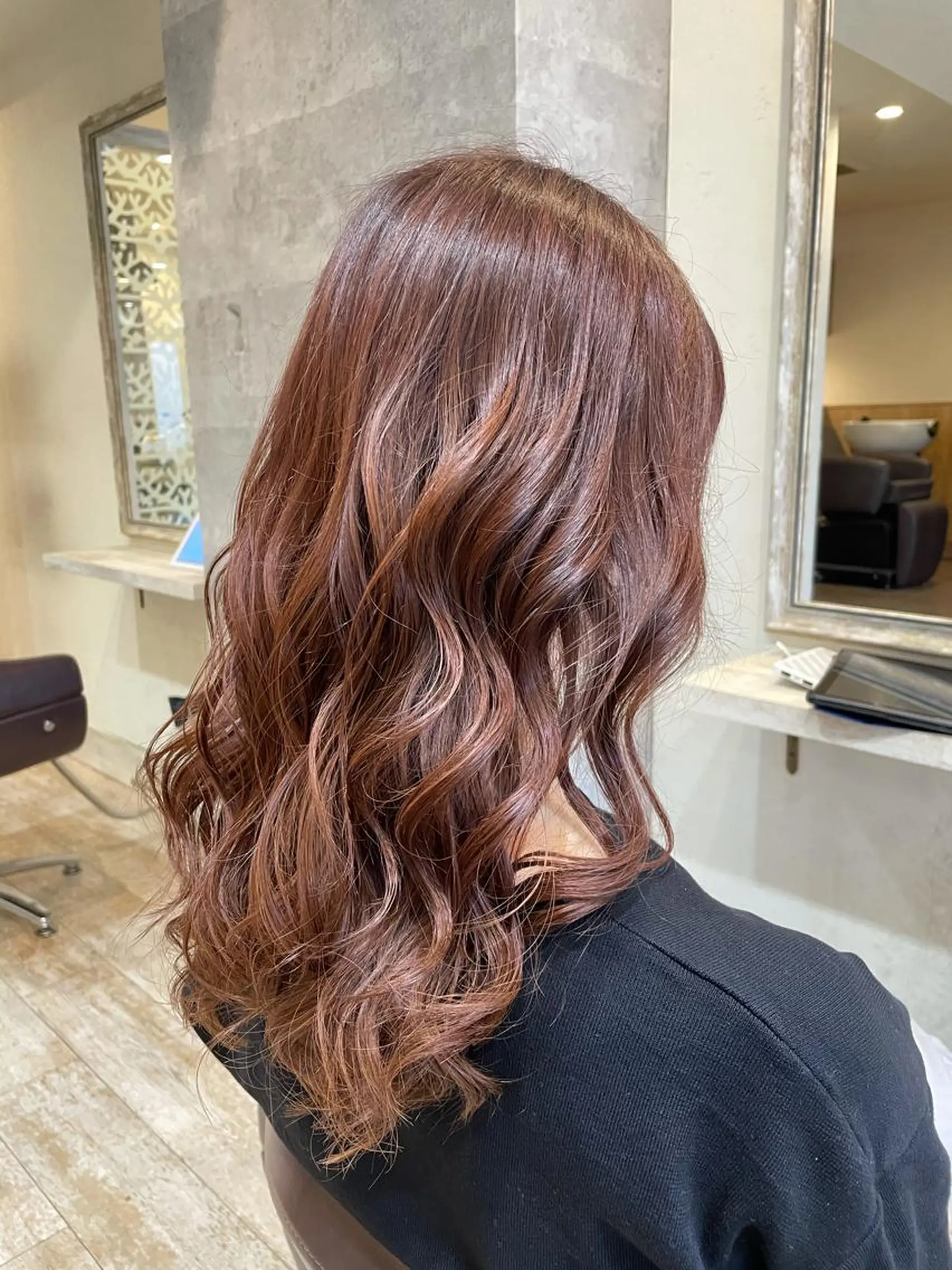 ロング カラー カット ヘアカラー Agu hair verse所属・小顔/似合わせカット 杉山莉菜のヘアスタイル