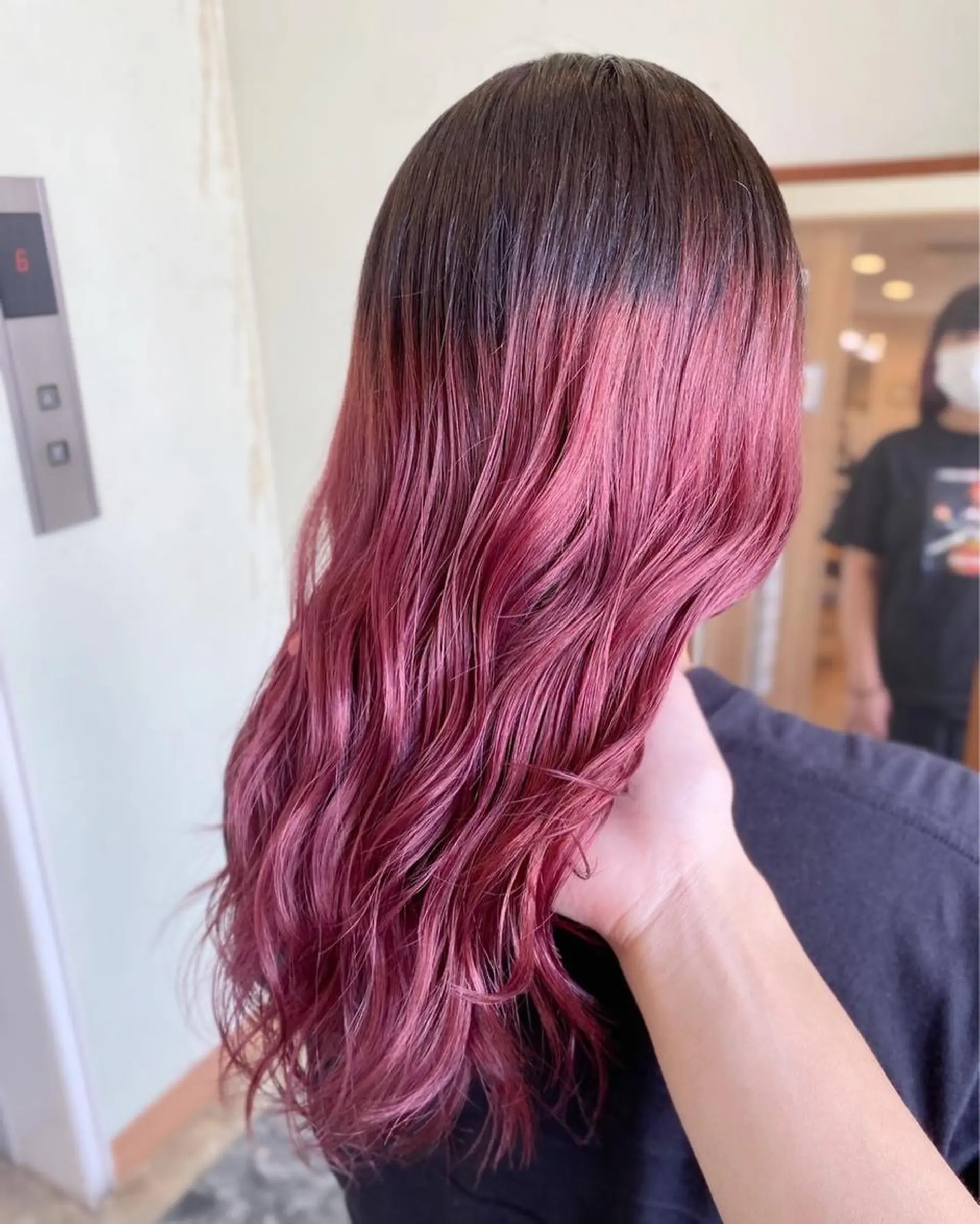 カラー ピンクカラー カット ヘアカラー トリートメント NUMBER 天王寺YUYAのヘアスタイル