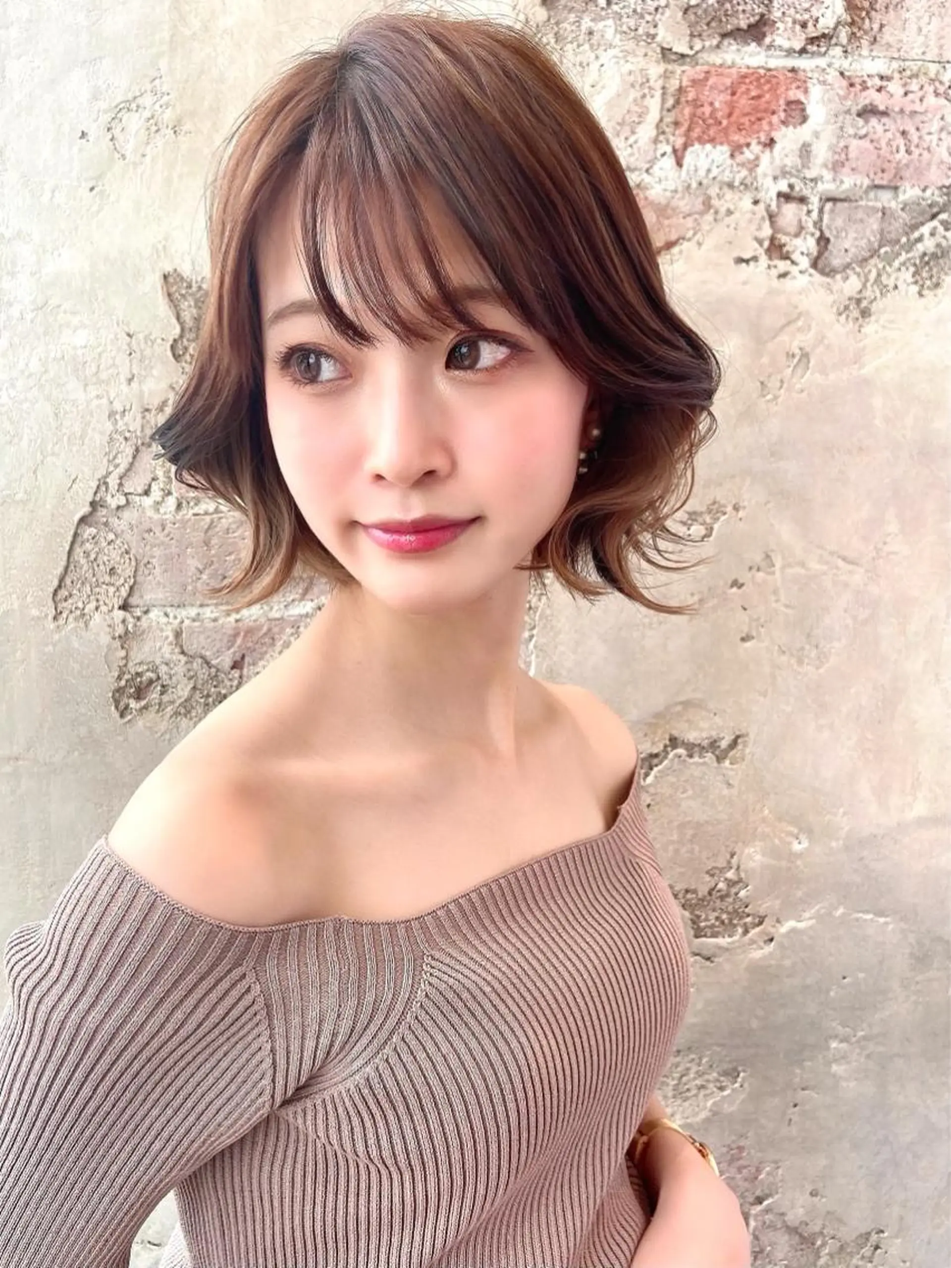 ショート カラー パーマ ヘアアレンジ ボブ 韓国風ヘア 似合わせカット Surpass所属・🌈小顔似合わせ SHIHO🌈のヘアスタイル