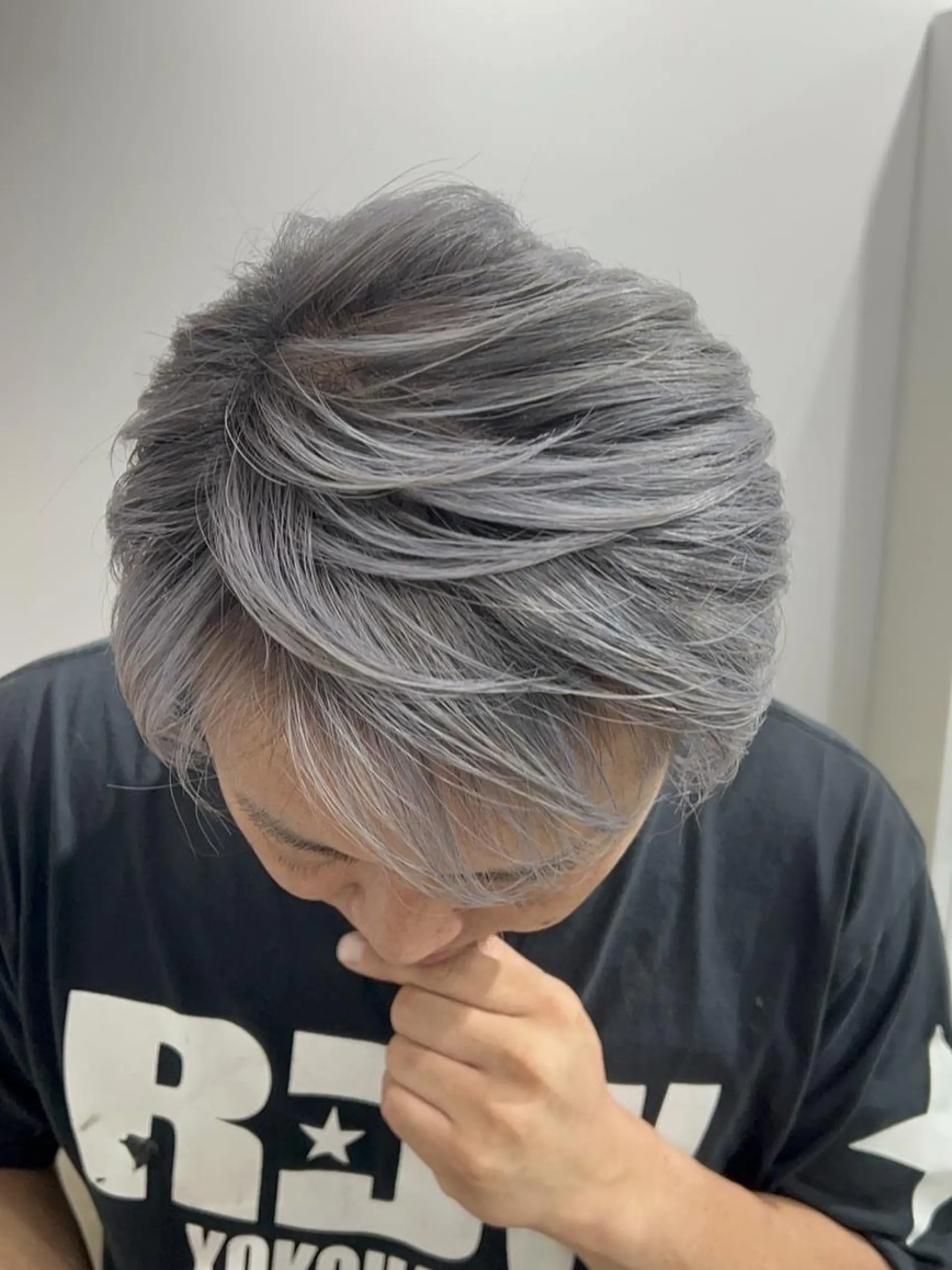 メンズ ミディアム カラー メンズブリーチ ブリーチ ダブルカラー カット ヘアカラー ✨【公式】 juhl.横浜✨のヘアスタイル