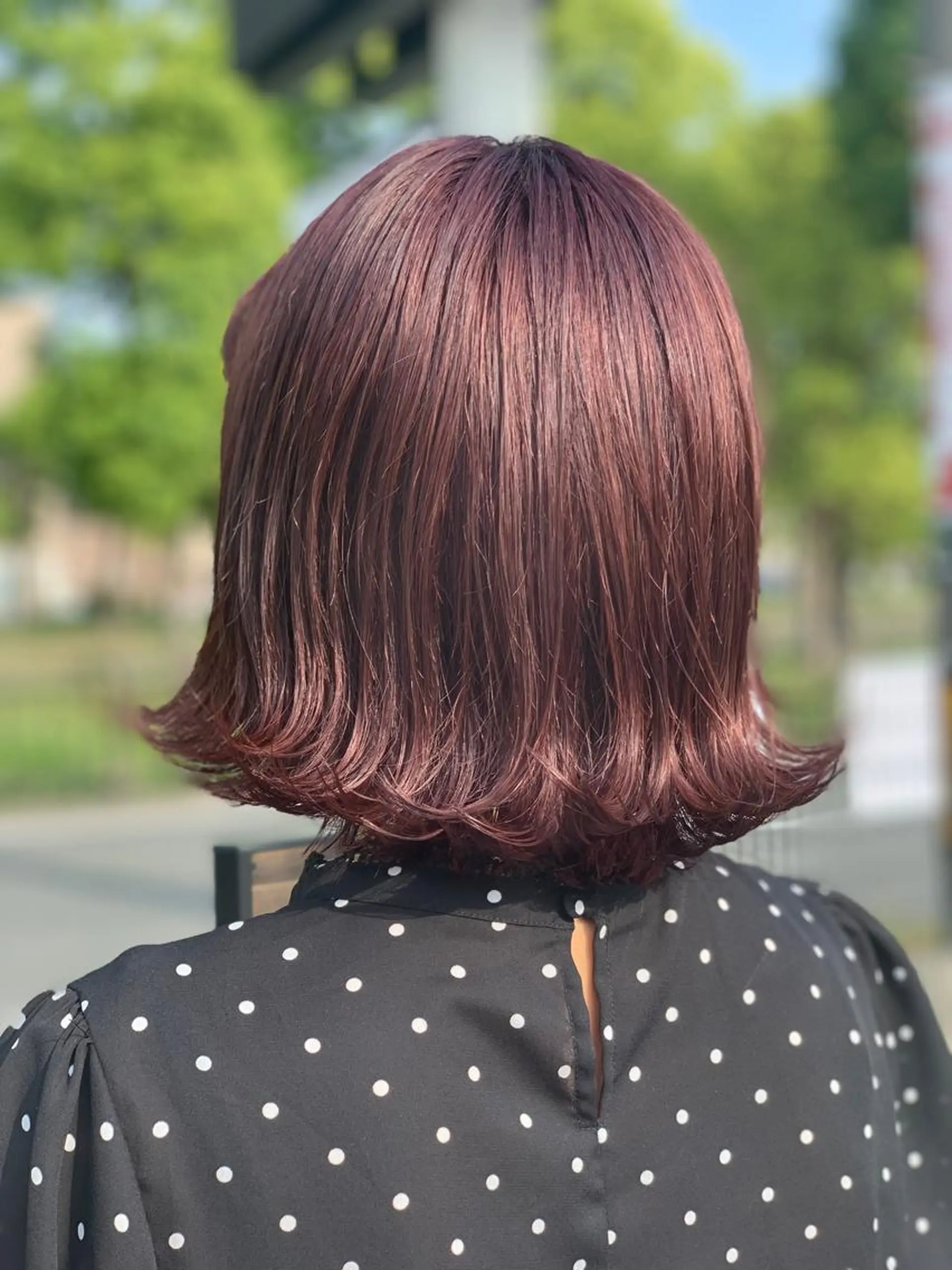 ミディアム ヘアカラー 袴田 伊代のヘアスタイル