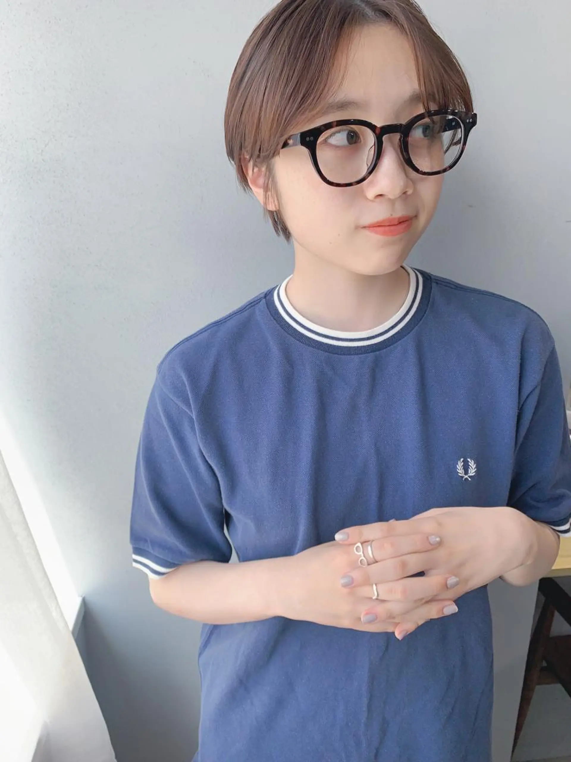 ショート カラー ボブパーマコテ巻き風 パーマNo1深江秀平のヘアスタイル