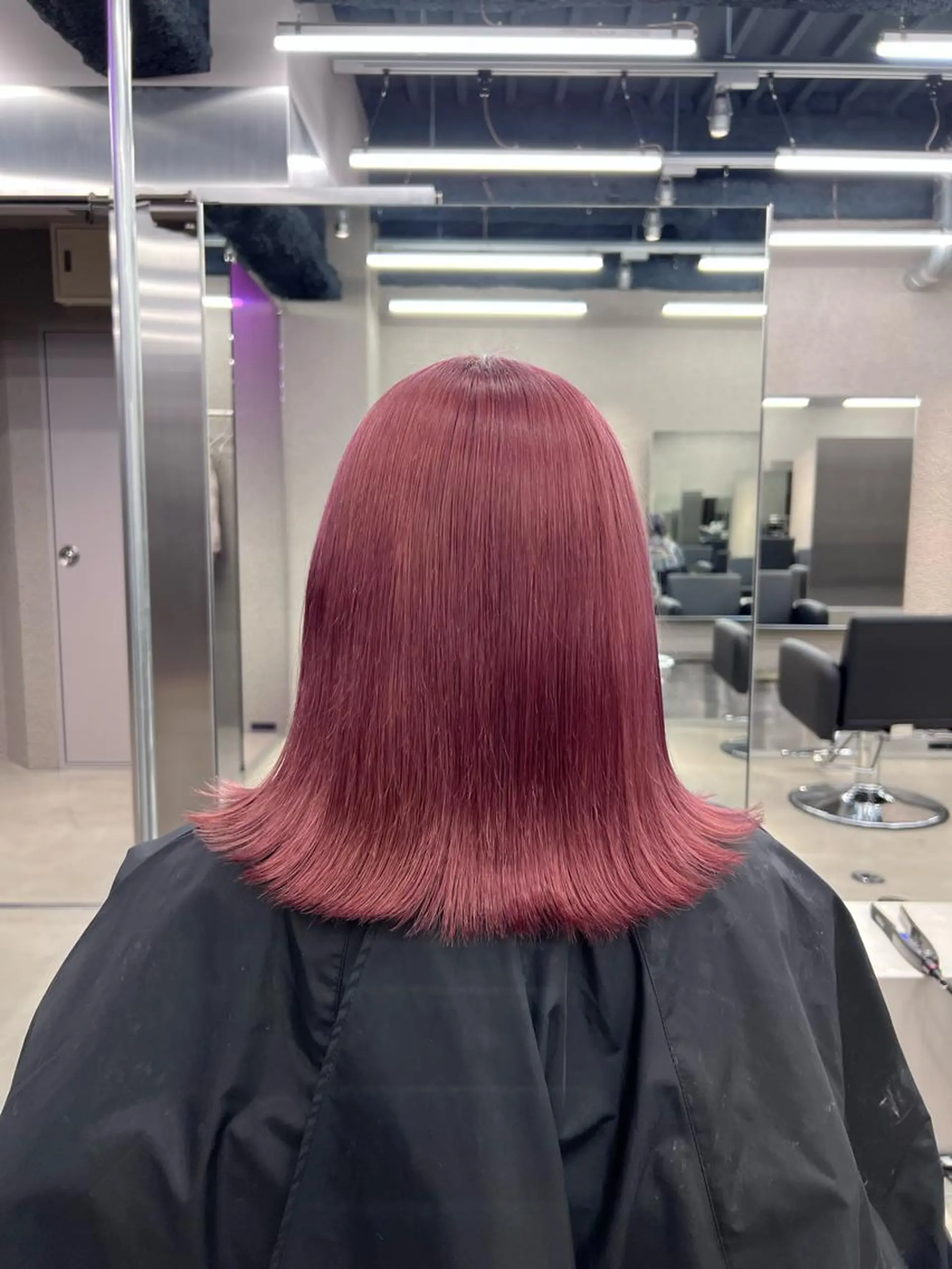 ミディアム カラー 紬/enne/ブリー チ/ハイトーンのヘアスタイル