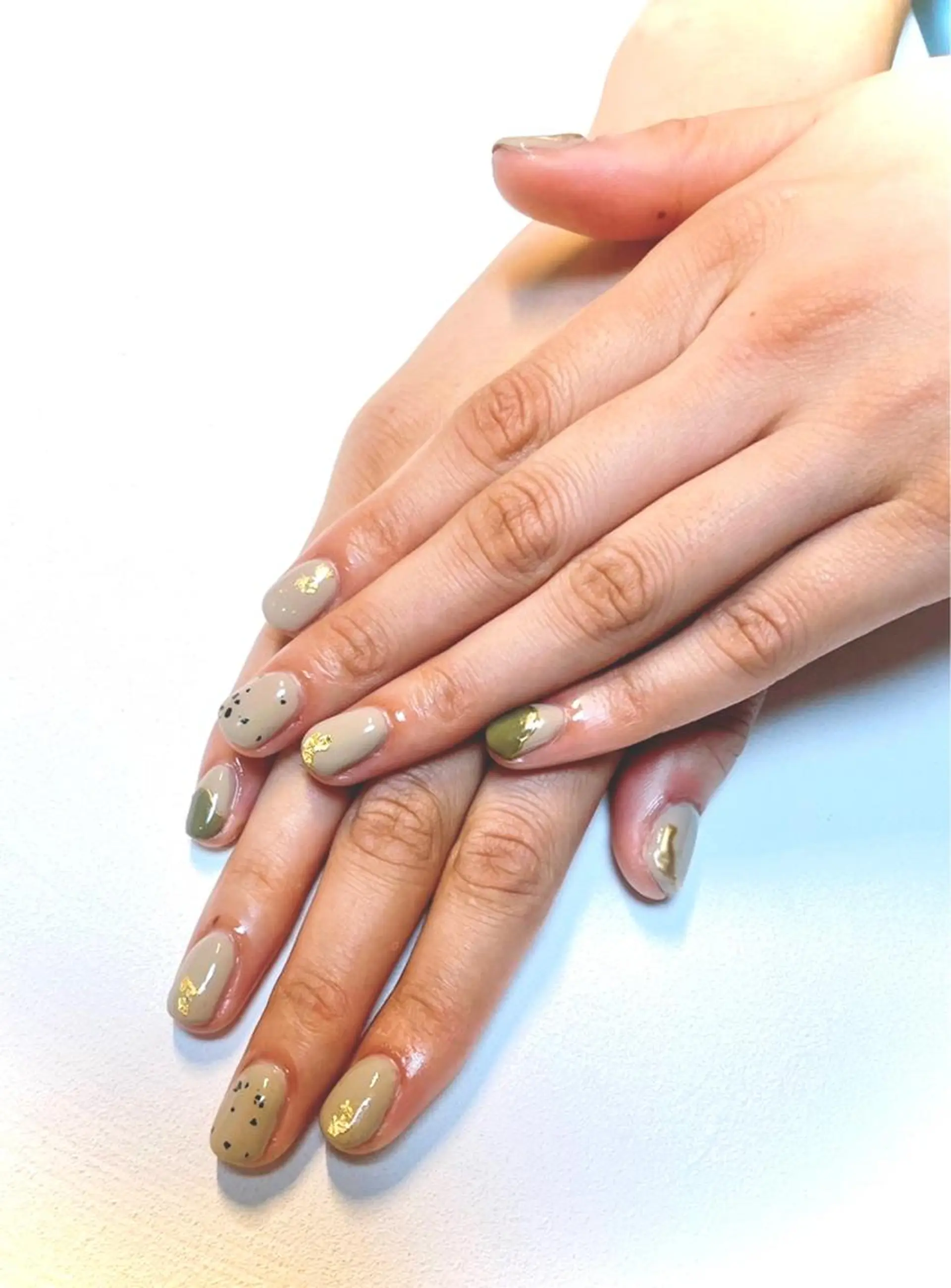 ネイル ゴールド ラメ(グリッター) uinail mariのネイルデザイン