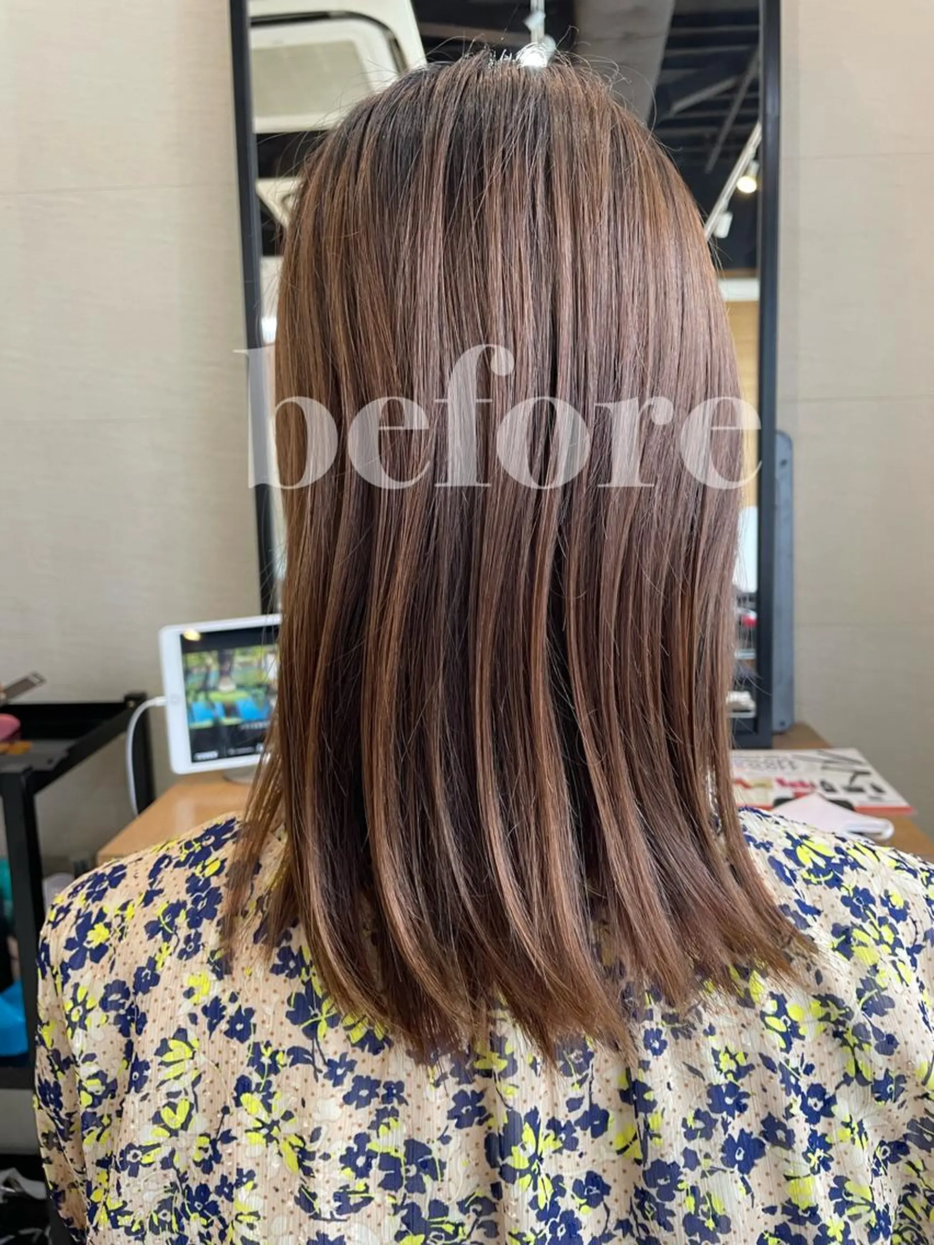 セミロング カラー ブラウンカラー 透明感カラー オリーブブラウン カット ボブ/ミディアム 親しみやすさ/さくらのヘアスタイル