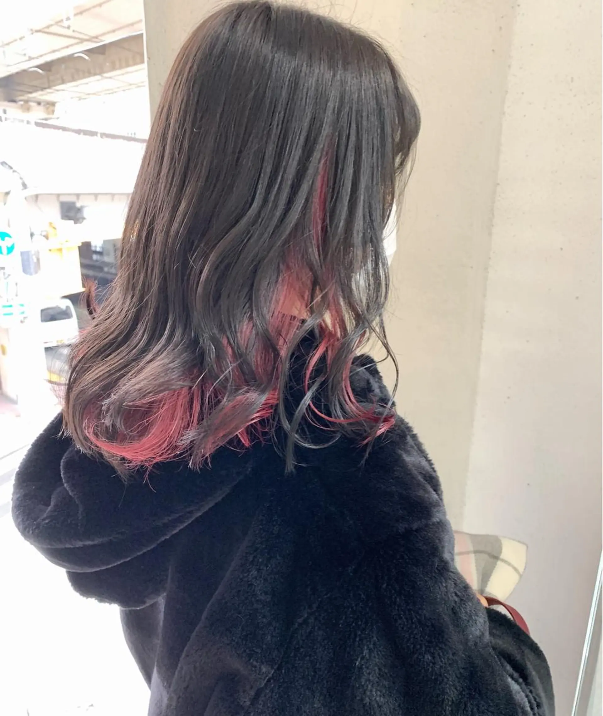 セミロング カラー ピンクカラー レッドカラー カット ヘアカラー トリートメント 樫原裕二 /柔らかいカラーのヘアスタイル