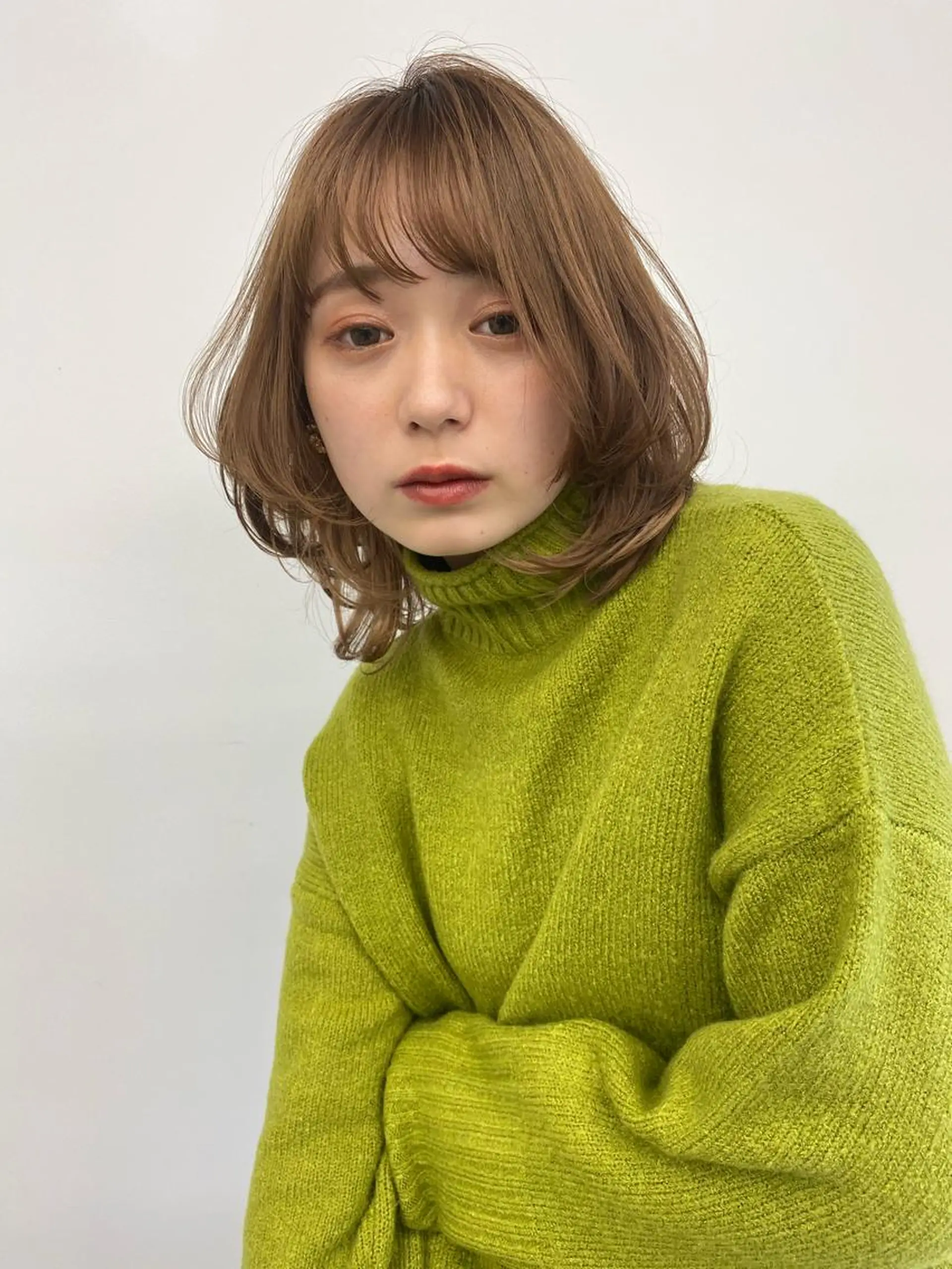 ミディアム カラー カット トリートメント ✨大人韓国レイヤー ✨吉原 潤✨のヘアスタイル