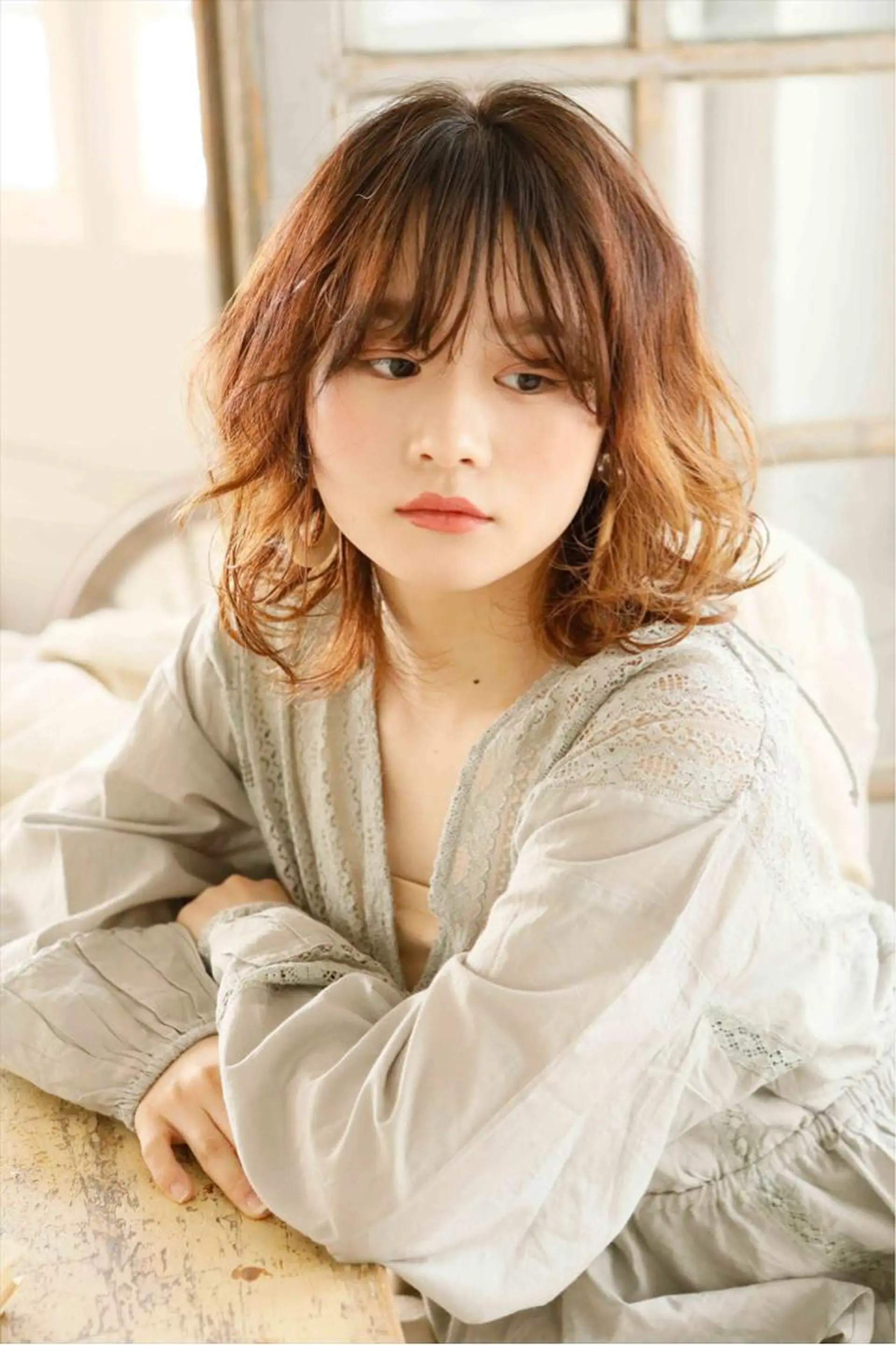 ミディアム カラー パーマモデル募集中 瀬在紗也香のヘアスタイル