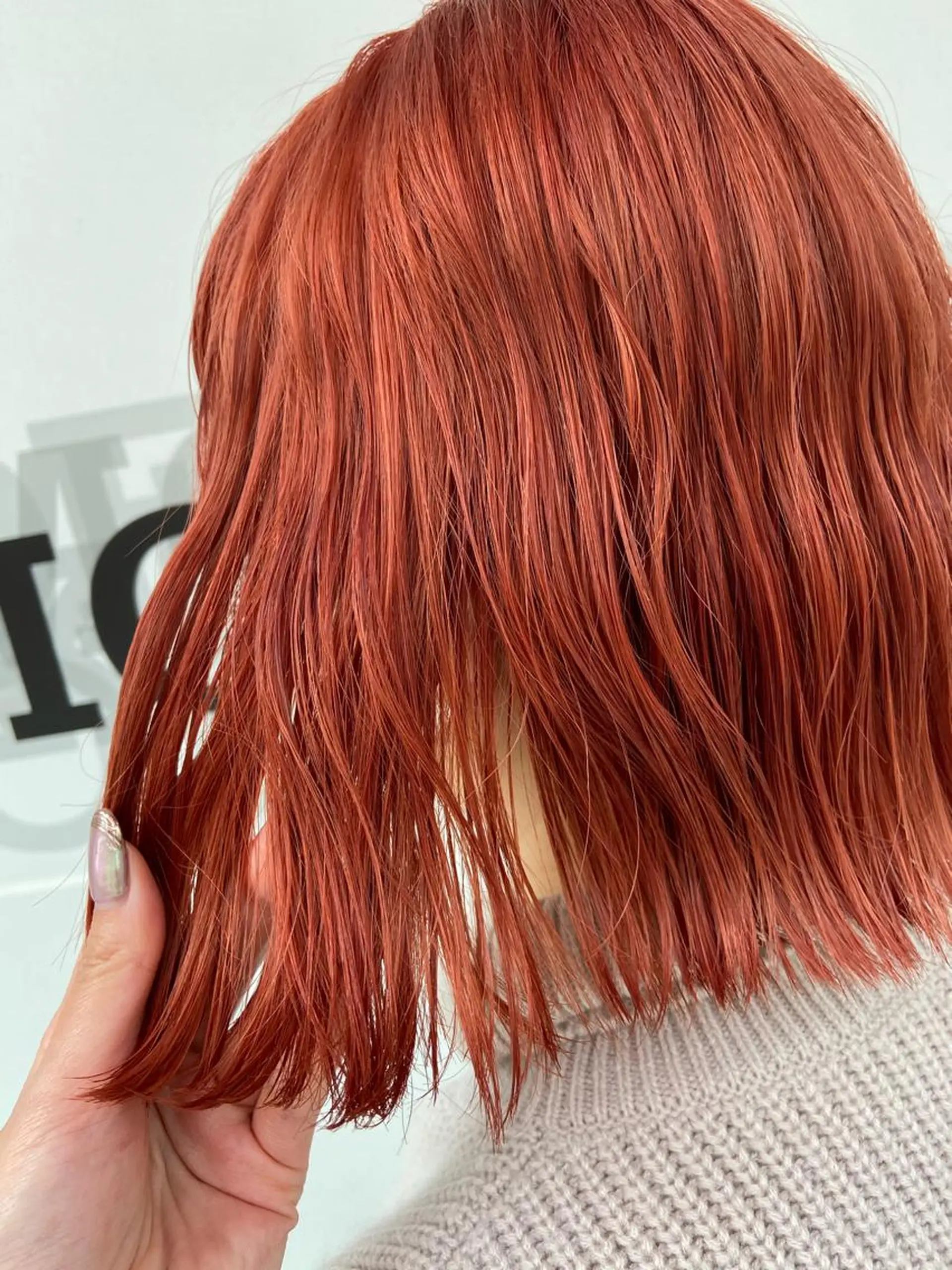 ミディアム カラー オレンジ ヘアカラー トリートメント Amour なぐらのヘアスタイル