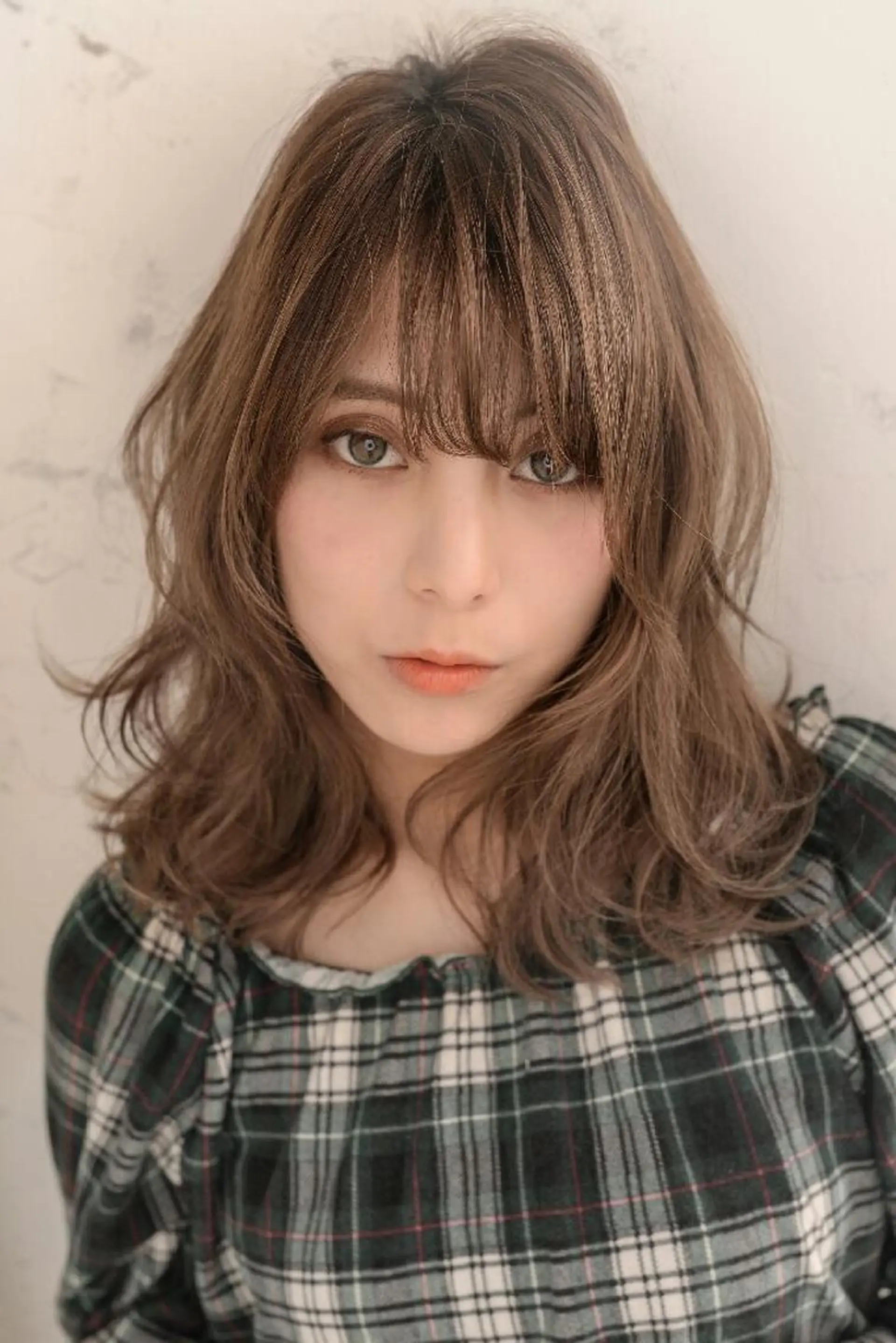 ミディアム カラー ヘアアレンジ belta 姫路山吹 カラーモデル募集のヘアスタイル