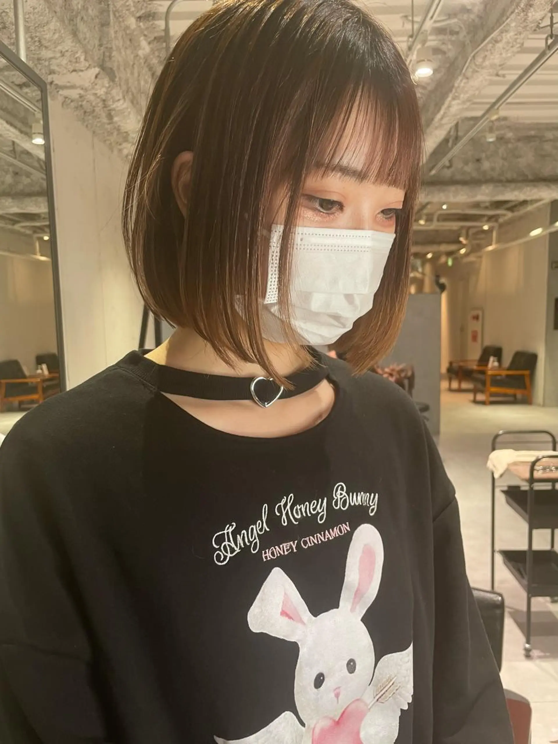 ショート 美髪矯正/艶カラー ボブ/栄/鐘ヶ江純也のヘアスタイル