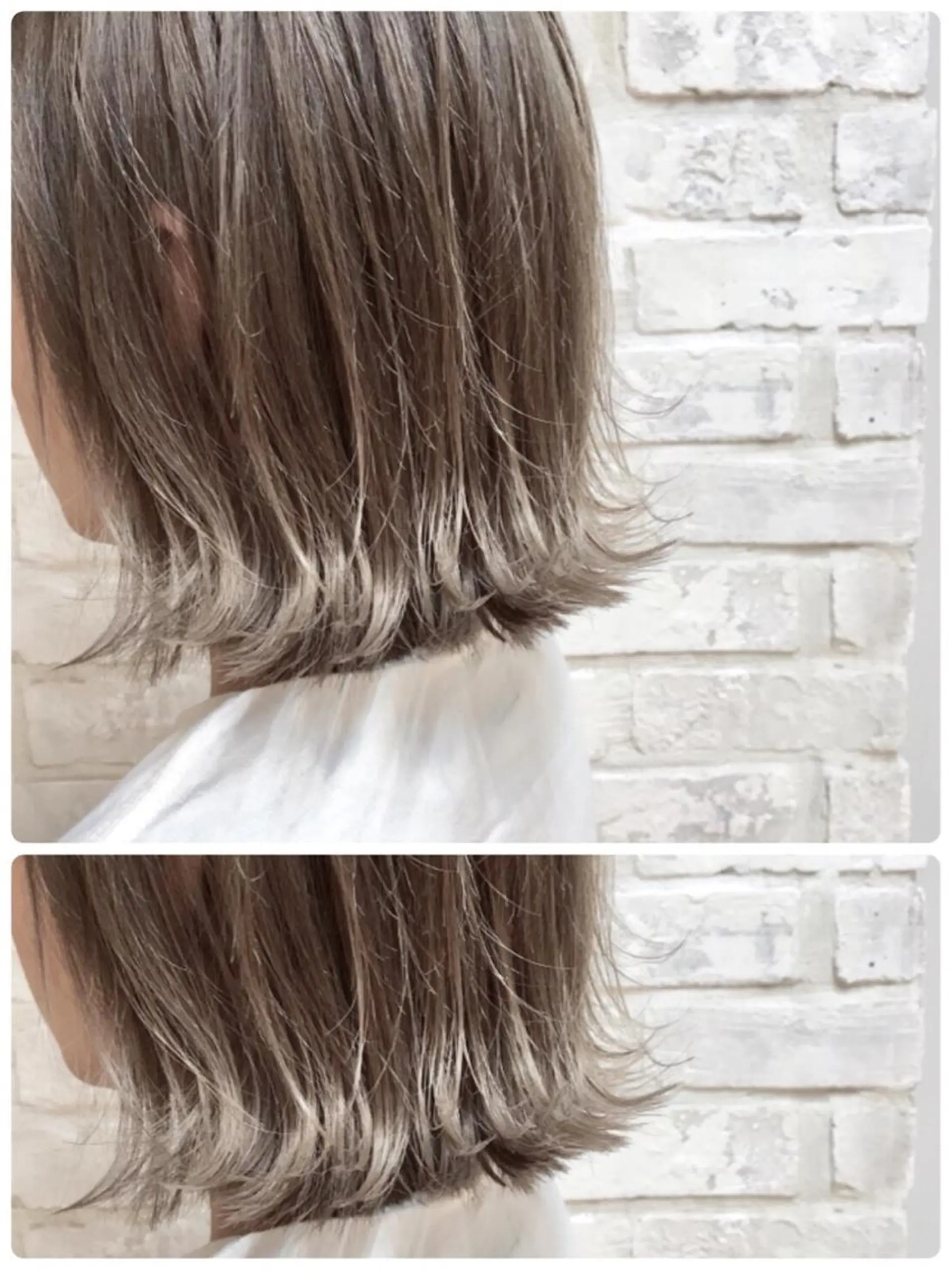 ミディアム カラー ベージュカラー ダブルカラー シルバー シルバーベージュ grow恵比寿【グロウ】髪質改善/ハイライト/ブリーチ/レイヤーカット所属・奥野 貴史　代表　レイヤーのヘアスタイル