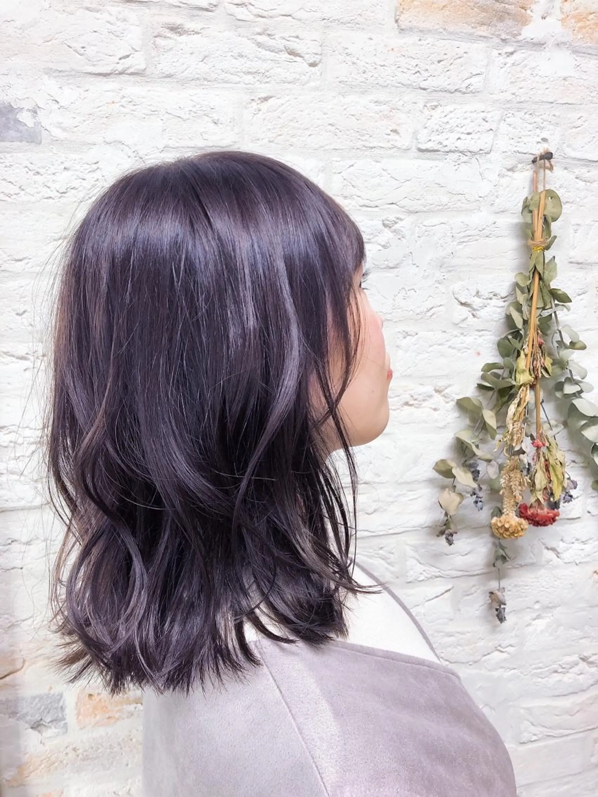 ミディアム カラー パープルカラー カット ヘアカラー トリートメント ヘッドスパ 当日予約⭕️ keng.のヘアスタイル