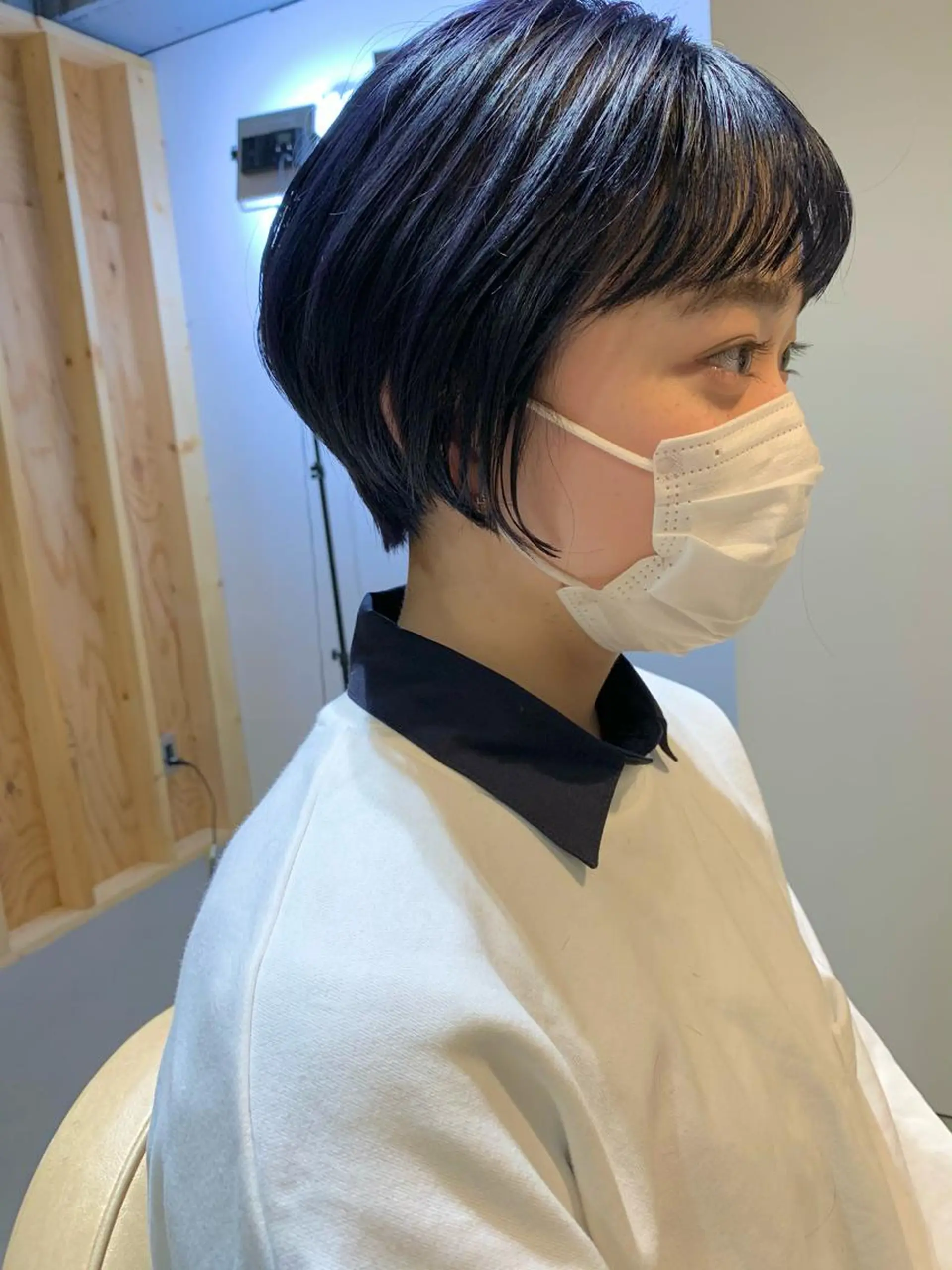 ショート カラー ショートボブ パープルカラー ボブ ショートヘア tension 【テンション】のヘアスタイル