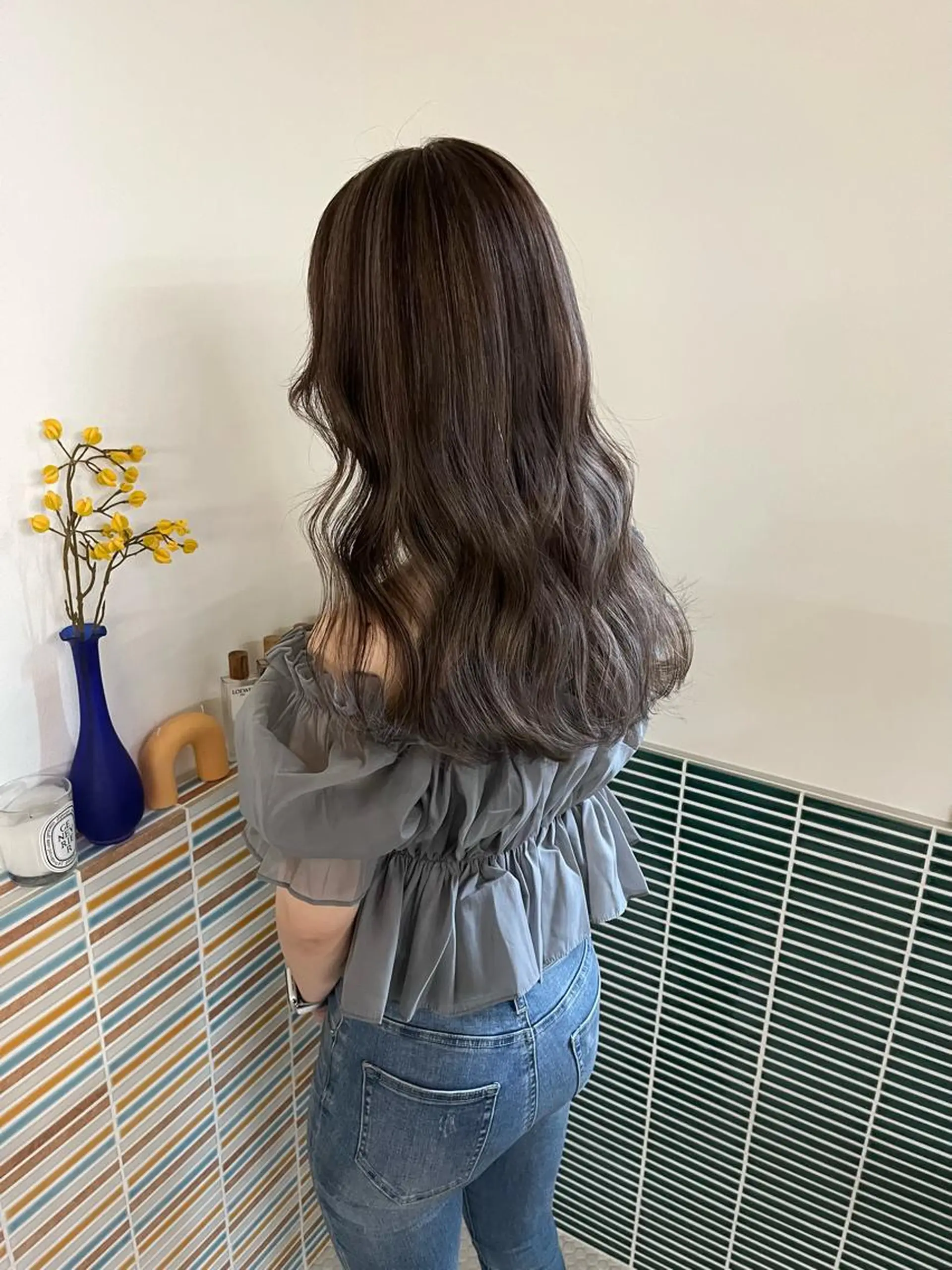 セミロング カラー ブリーチ 透明感カラー ハイライトカラー ハイライト カット ヘアカラー トリートメント 🩷ハイトーン透明感 レイヤー🩷ユリカのヘアスタイル