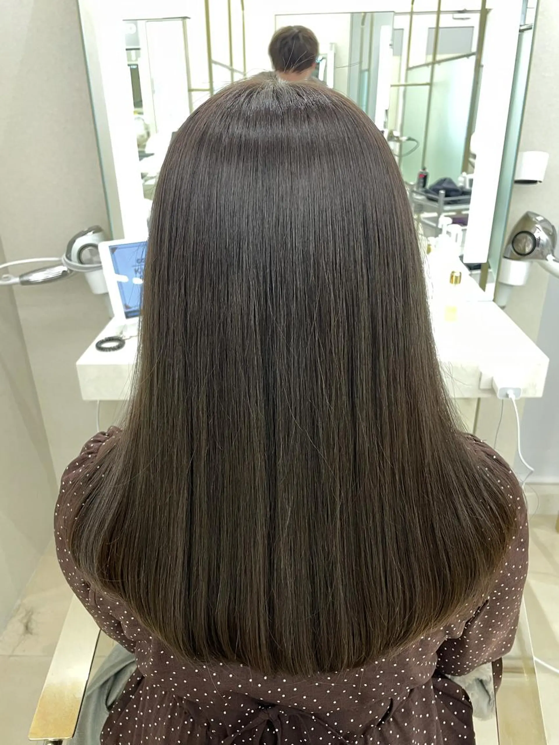 セミロング ヘアカラー トリートメント COA GINZA 空也/前髪/顔まわりのヘアスタイル