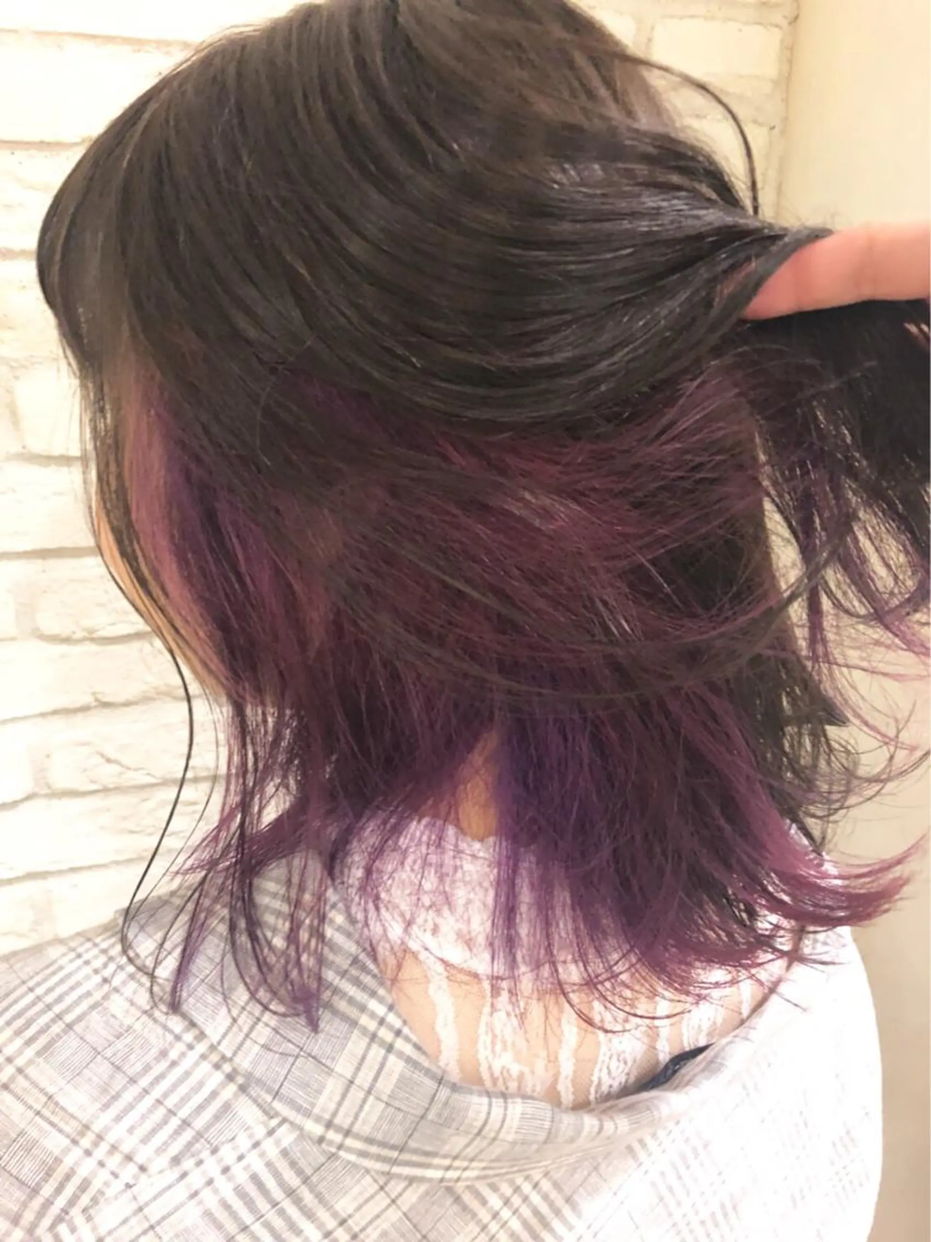 ミディアム カラー アッシュ ミント パープルカラー HAUS 片山みほのヘアスタイル