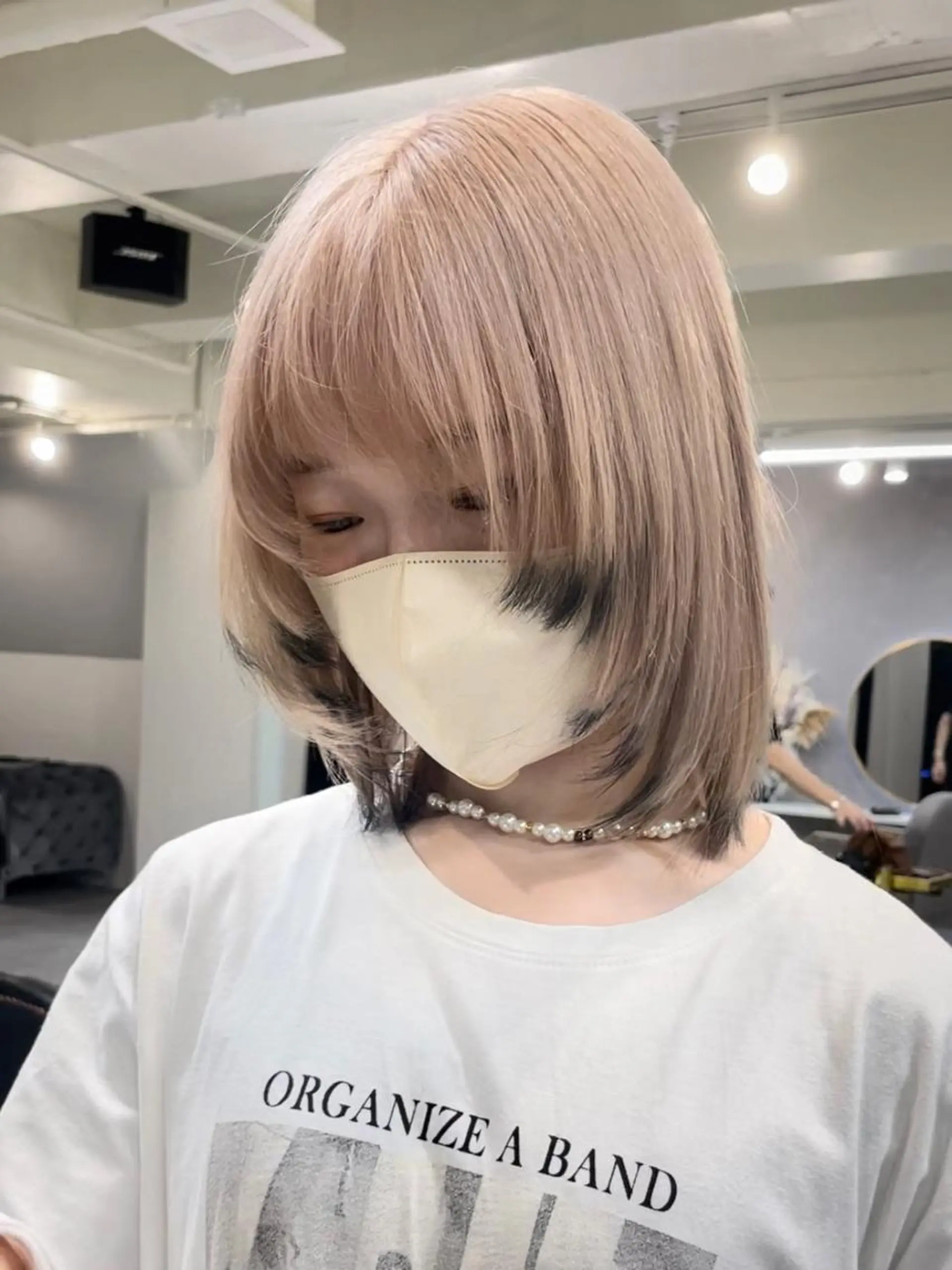 ミディアム ボブ senjyu GINZA所属・バレイヤージュ/ハイ ライト/庄司鉄平のヘアスタイル