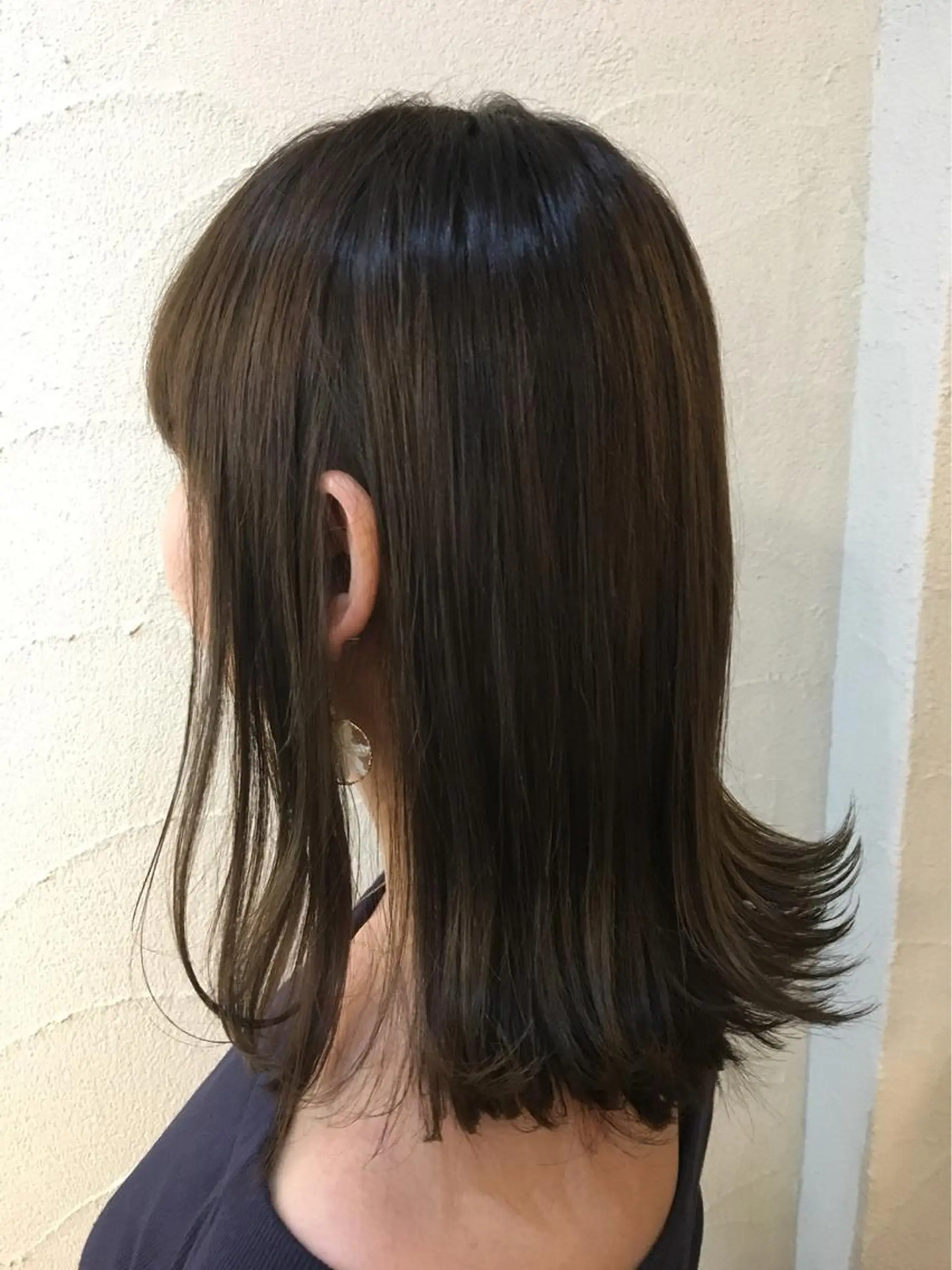 ミディアム カラー ブラウンカラー 外ハネヘア カット ヘアカラー トリートメント ✂︎中山竜哉✂︎ 川崎スタイリストのヘアスタイル