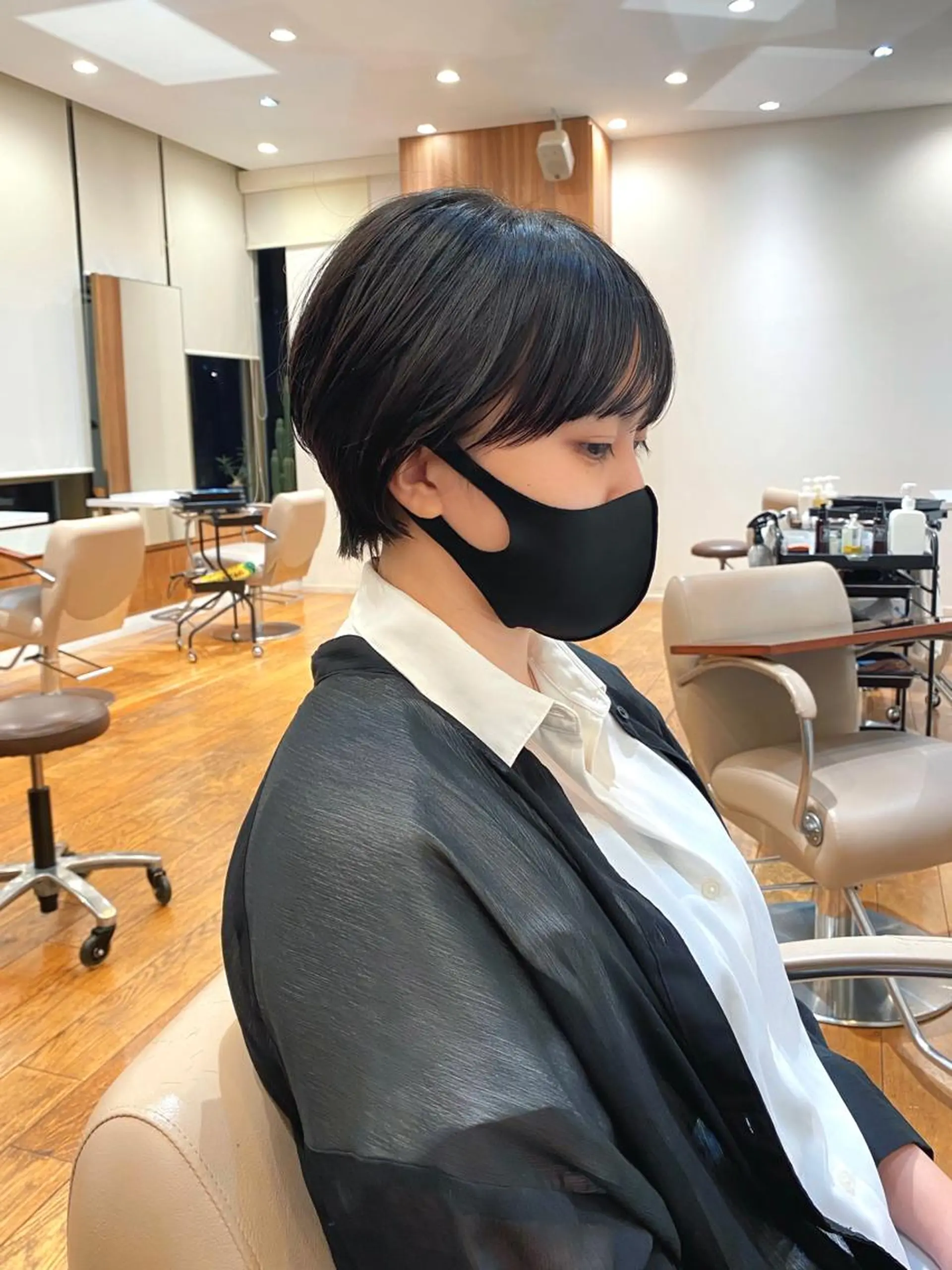 ショート カラー パーマ 丸みショート ショートヘア TYCHE GINZA所属・🍃服部 雅哉🍃銀座◎のヘアスタイル