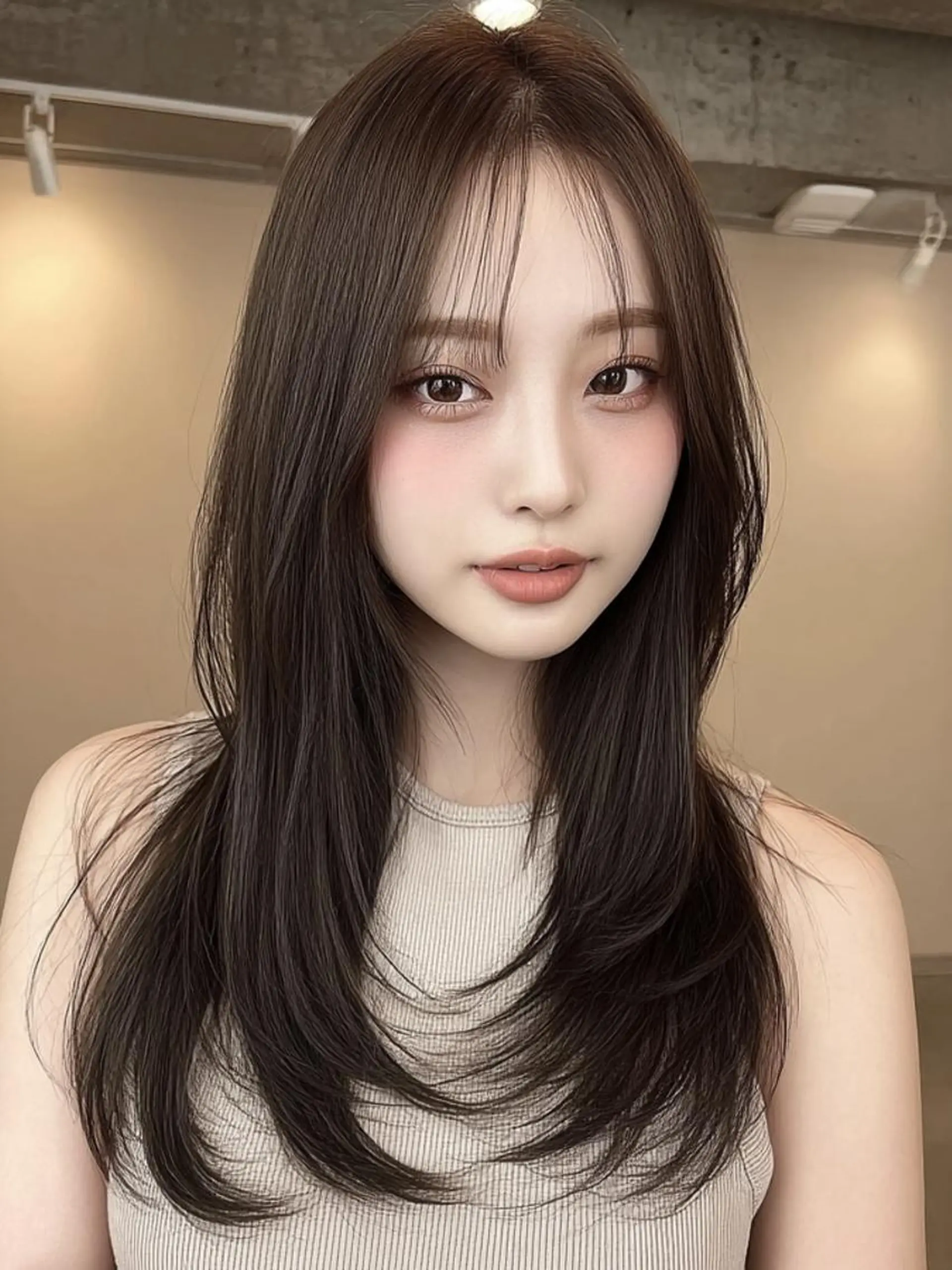 セミロング 髪質改善 似合わせカット 小顔カット 縮毛矯正 カット ヘアカラー トリートメント 縮毛・髪質改善🩰 mai🐰ྀི🤍のヘアスタイル