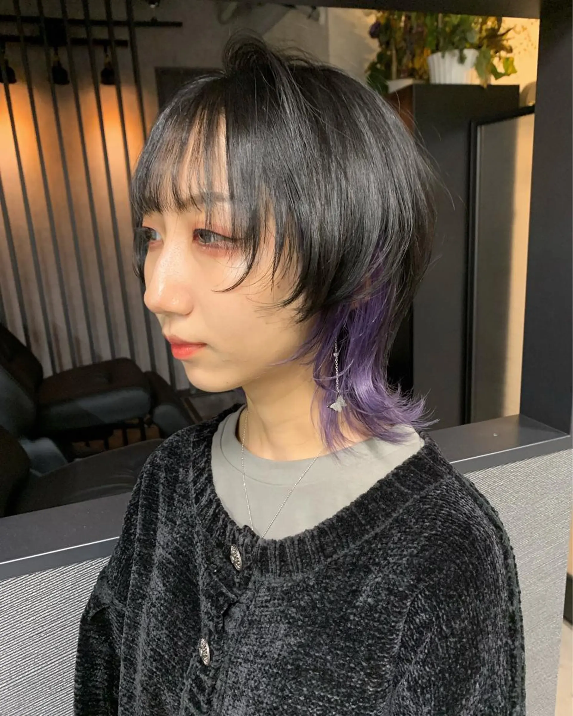 ショート ブリーチ/ウルフ ハッシュカット/石山のヘアスタイル