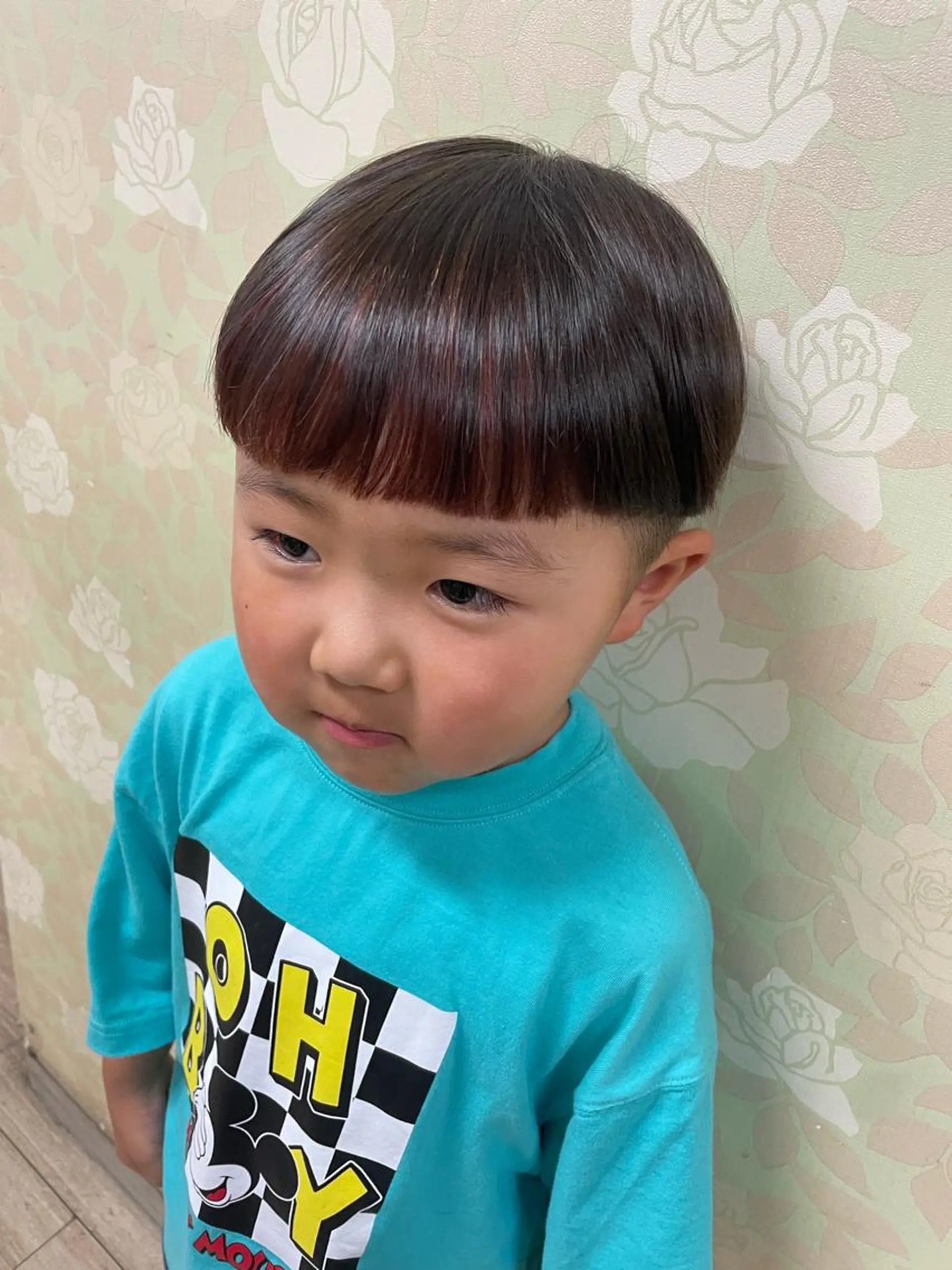 ショート カラー キッズ ピンクカラー ヘアカラー 徳留 もも花のヘアスタイル