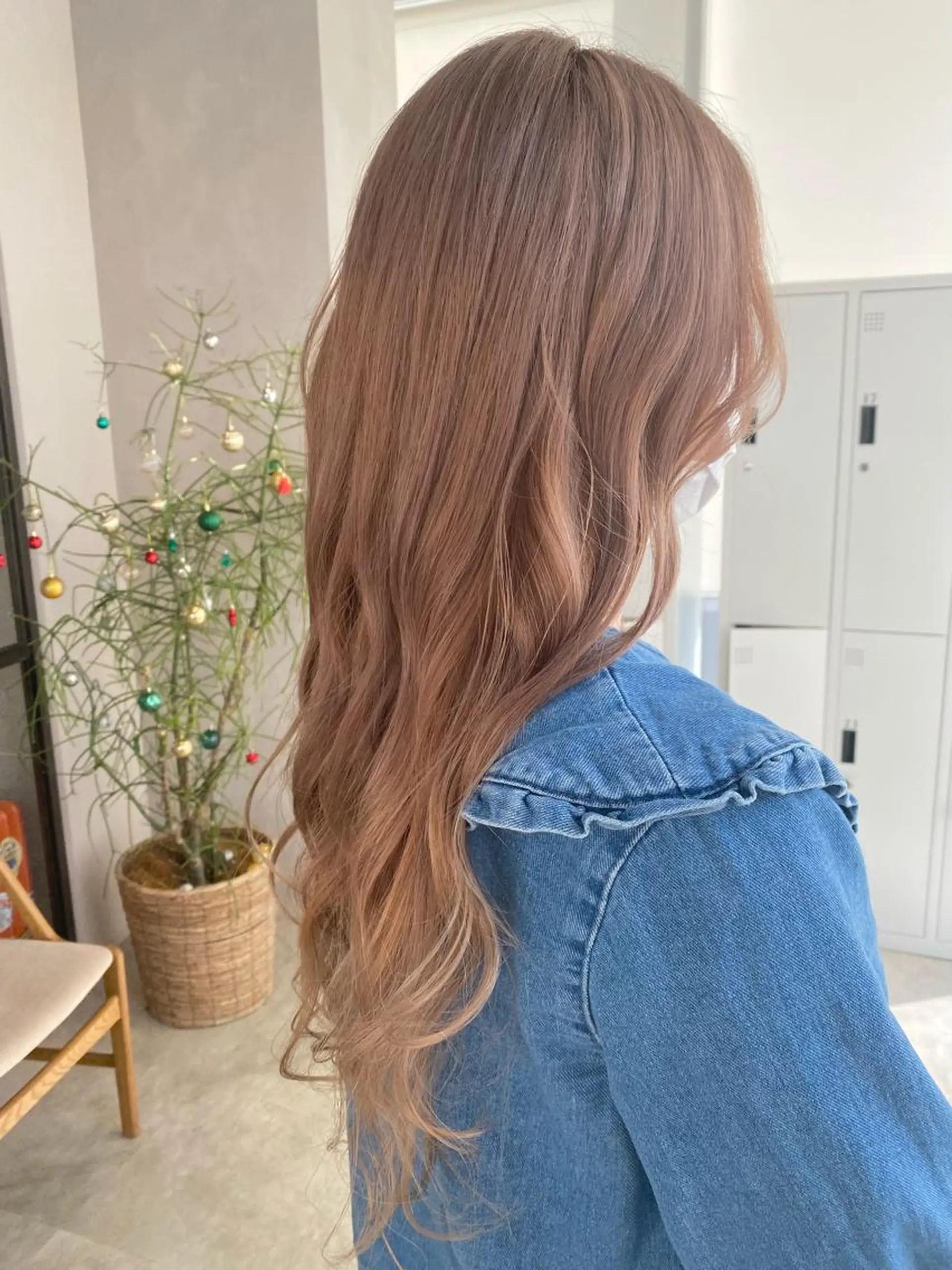 ロング カラー ベージュカラー グラデーションカラー ホワイトベージュ カット ヘアカラー ピンク/ベージュ /似合わせ/田島百華のヘアスタイル