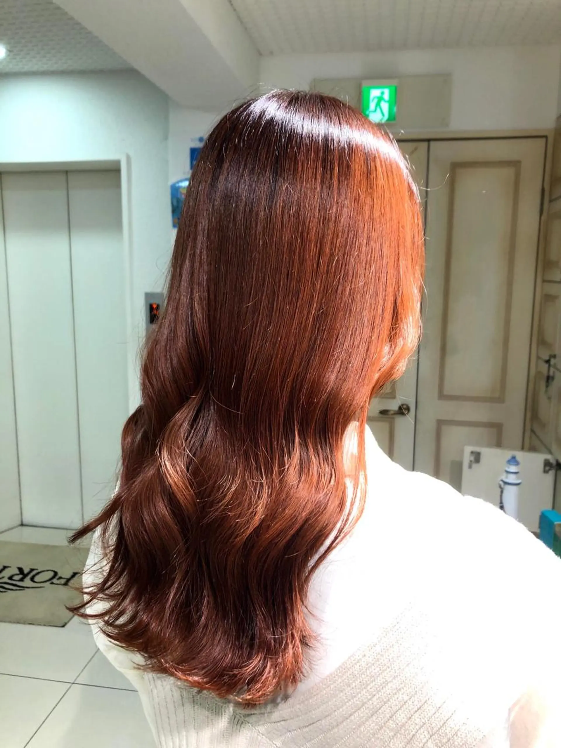 ロング カラー オレンジ ヘアカラー トリートメント SALOWIN神宮前五丁目店所属・🇰🇷韓国風艶髪✨ 髪質改善 倉岡しおんのヘアスタイル