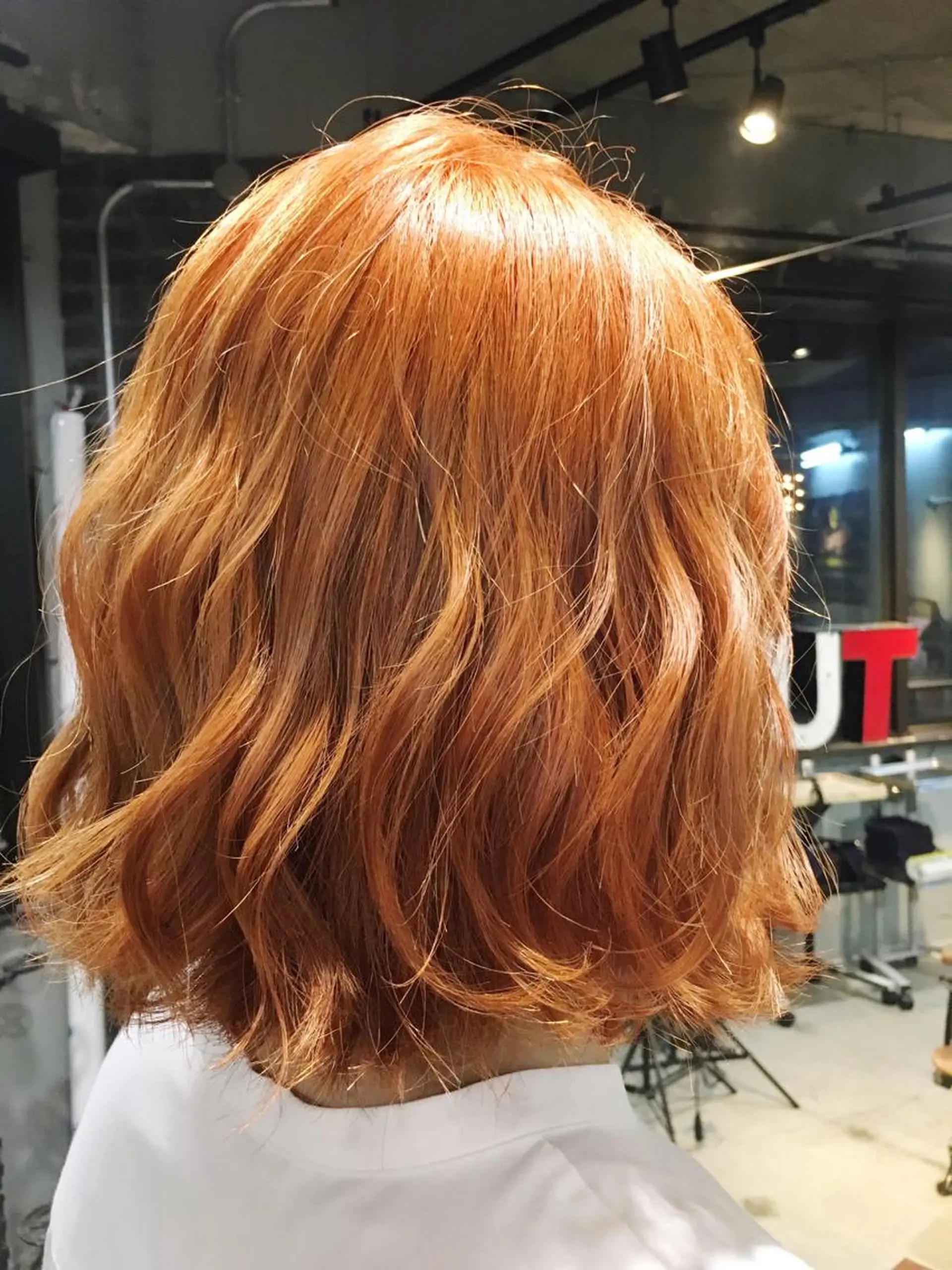 ミディアム カラー 透明感カラー オレンジ ヘアカラー トリートメント 代表 中島貴志のヘアスタイル