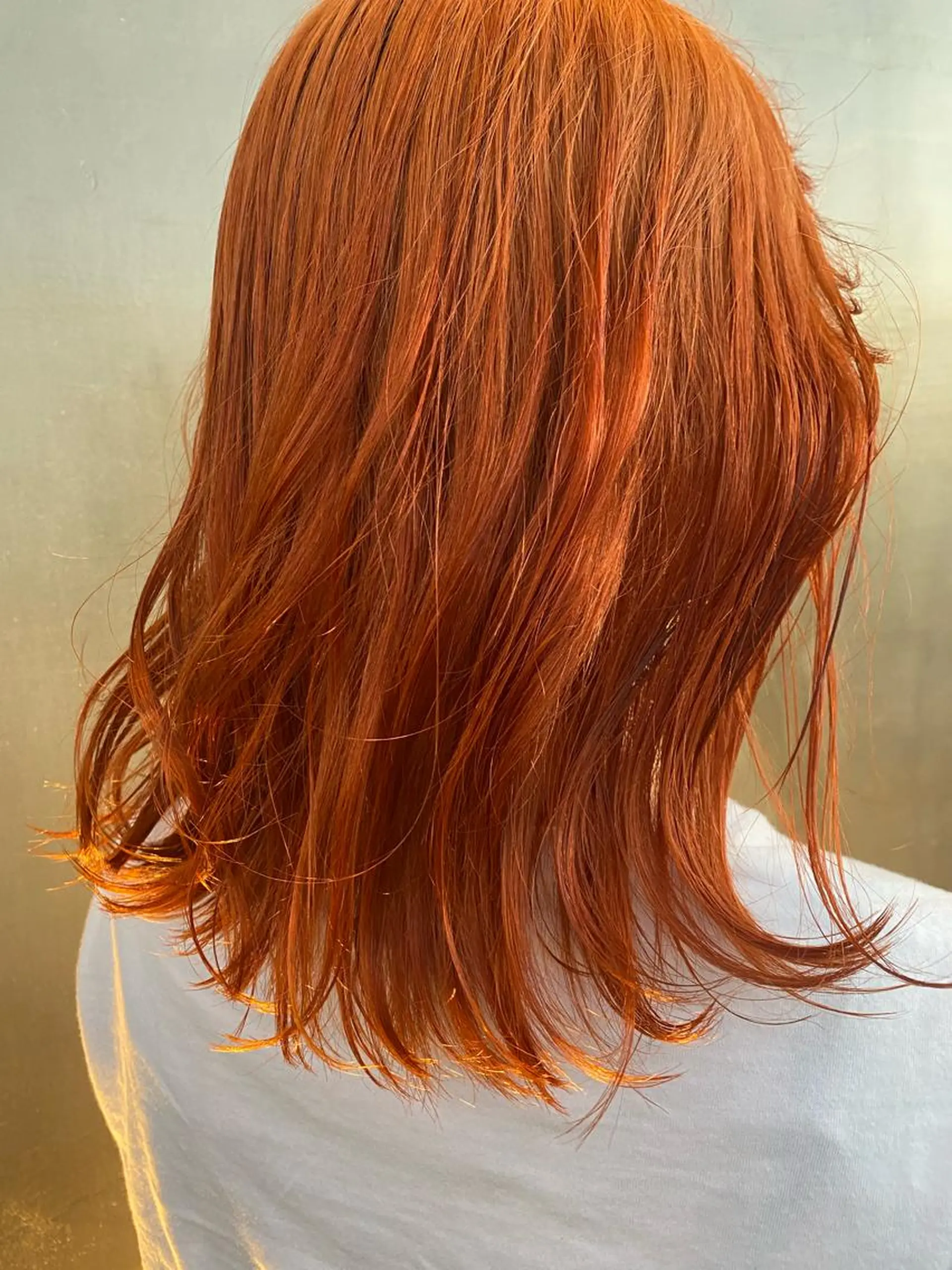 カラー オレンジ くろだ まみのヘアスタイル