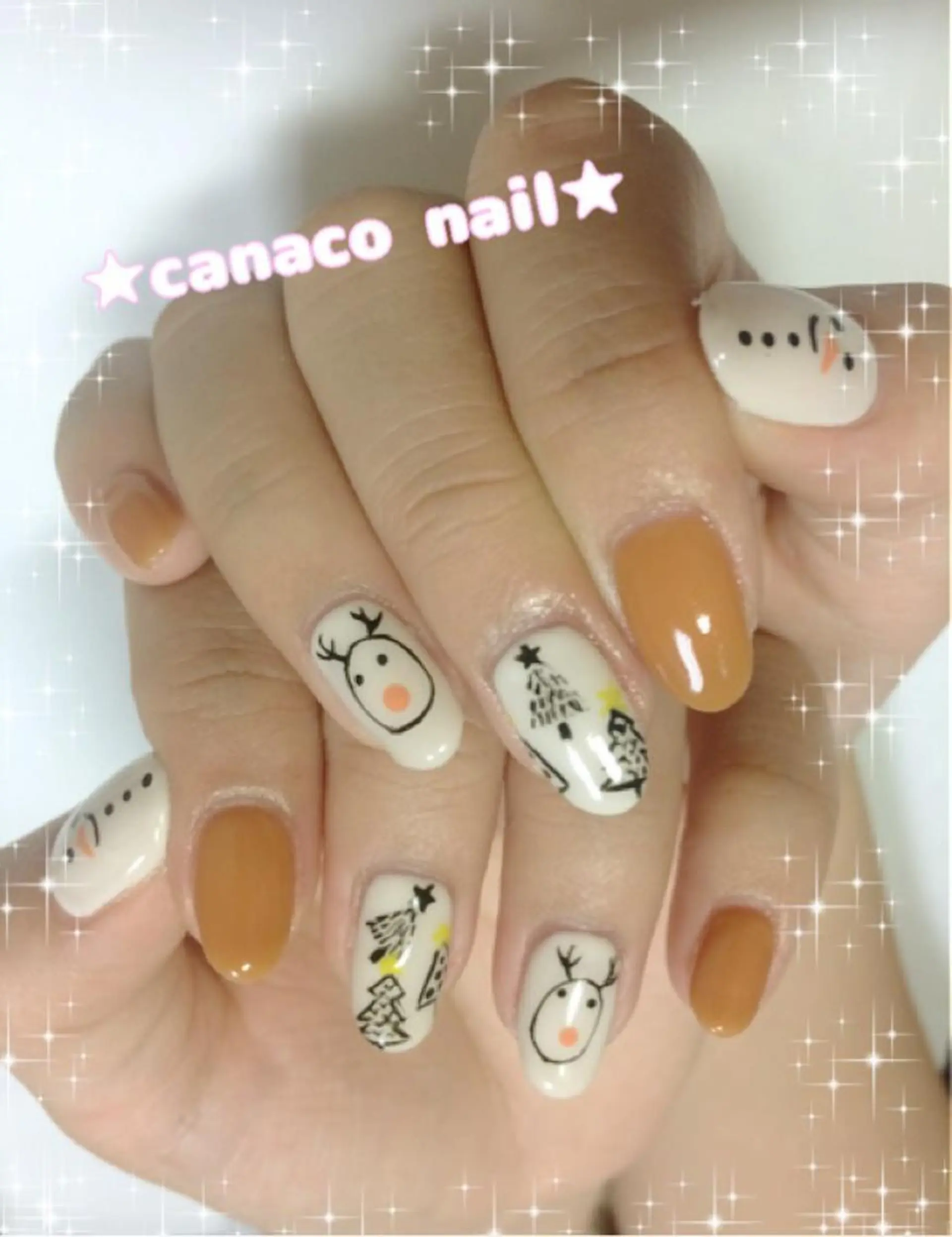 ネイル アートネイル ジェルネイル パラジェル ストーンネイル ハンドネイル ハンドケア Felice所属・ベテランネイル cnc  nailのネイルデザイン