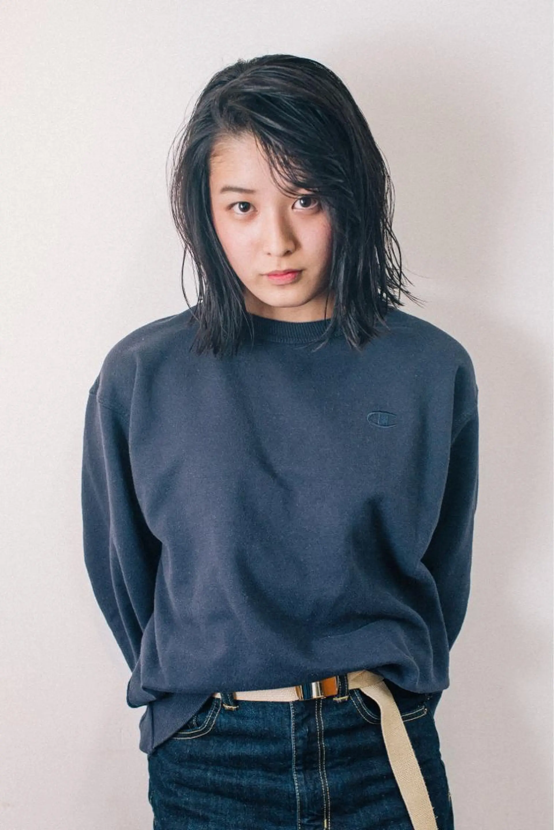 ミディアム 千葉 慎也のヘアスタイル