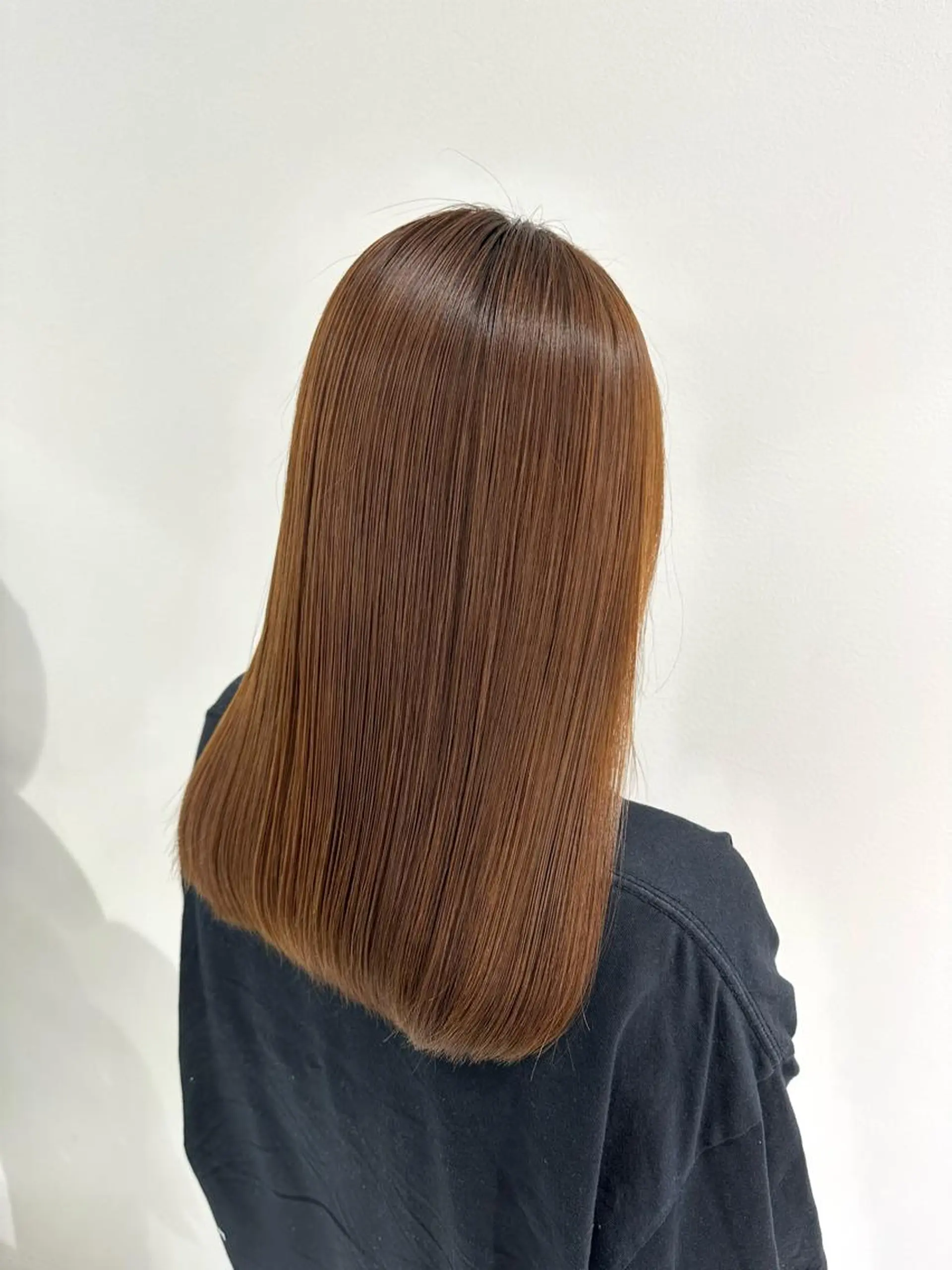 セミロング 縮毛矯正 縮毛矯正 安井　昴 💫ブリーチ縮毛矯正のヘアスタイル