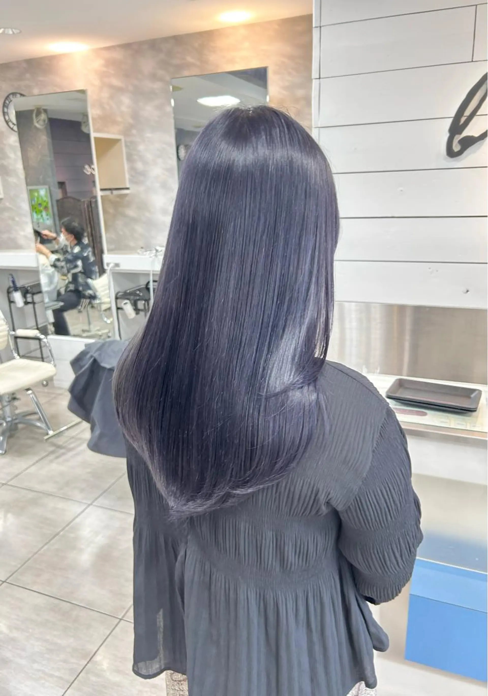 ロング パープルカラー カット ヘアカラー 🫧艶髪カラー🫧 森本くるみのヘアスタイル