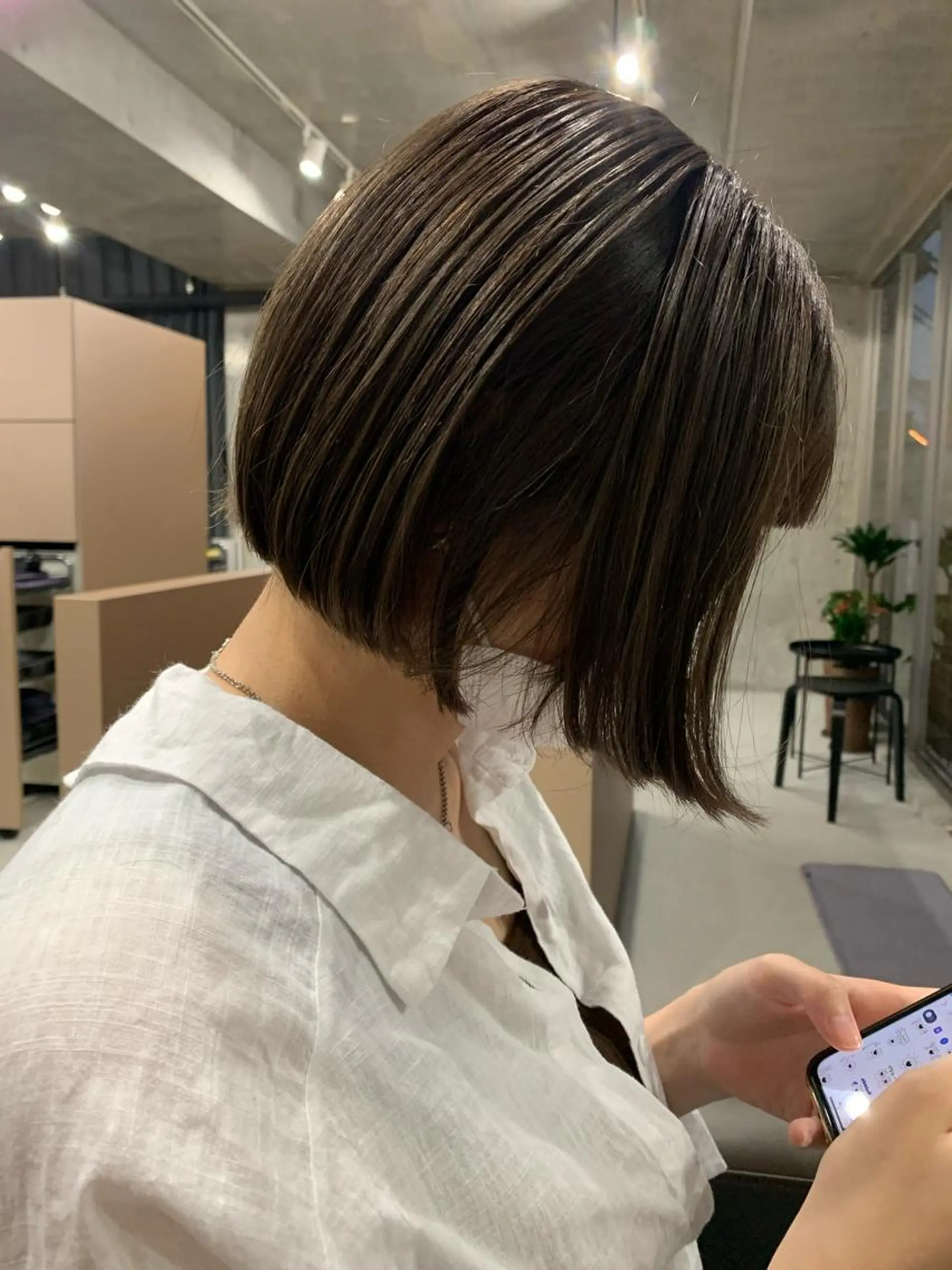 ショート カラー ボブパーマコテ巻き風 パーマNo1深江秀平のヘアスタイル